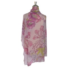 Gianfranco Ferre Bufanda Floral Vintage Años 90