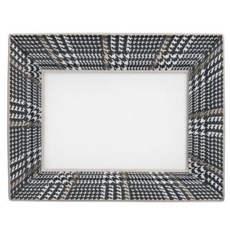 Gianfranco Ferré Galles Large Picture Frame in Black and Platinum Porcelain For Sale