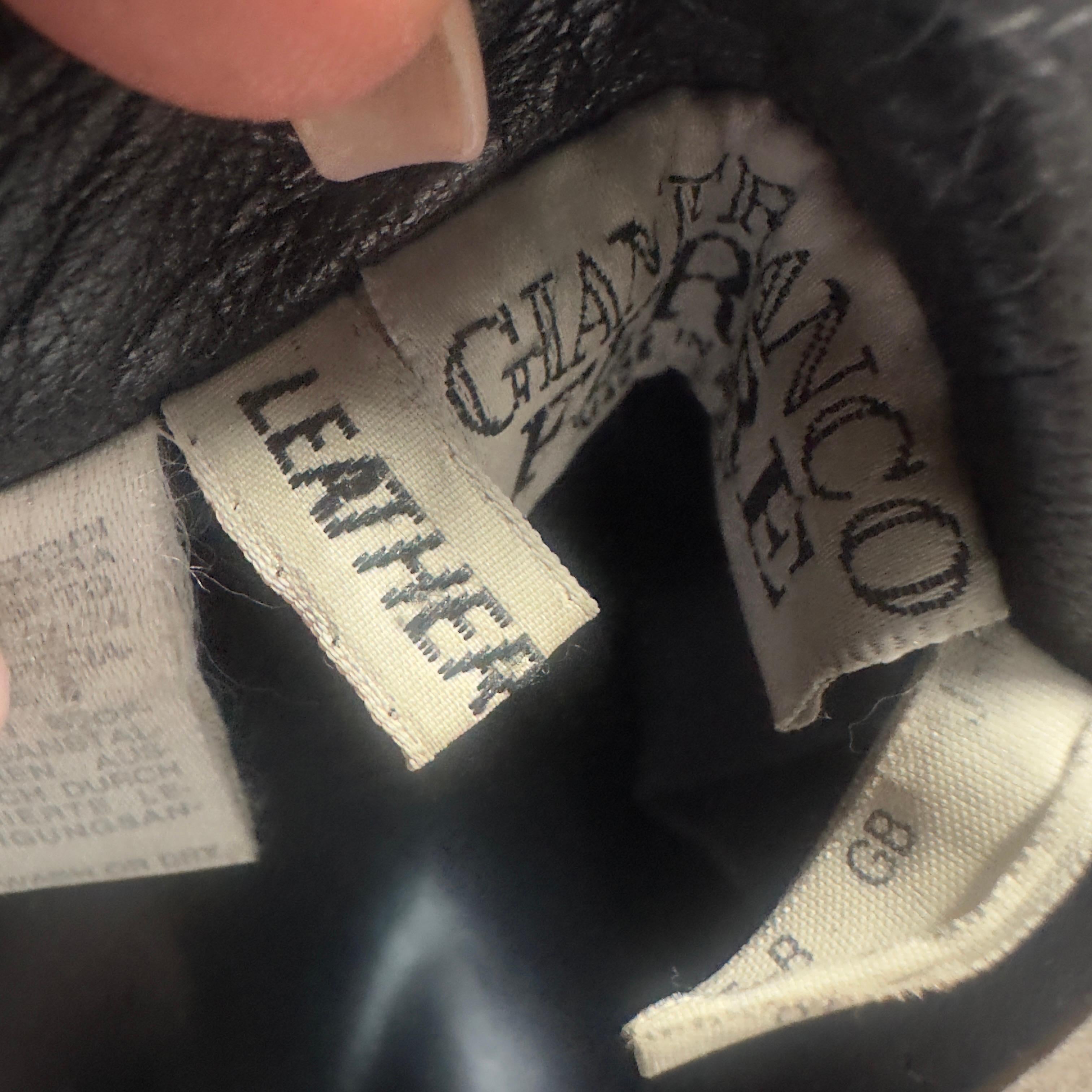 Gianfranco Ferré Vintage Jacket in Black Jacquard Fabric with Leather Inserts For Sale 12