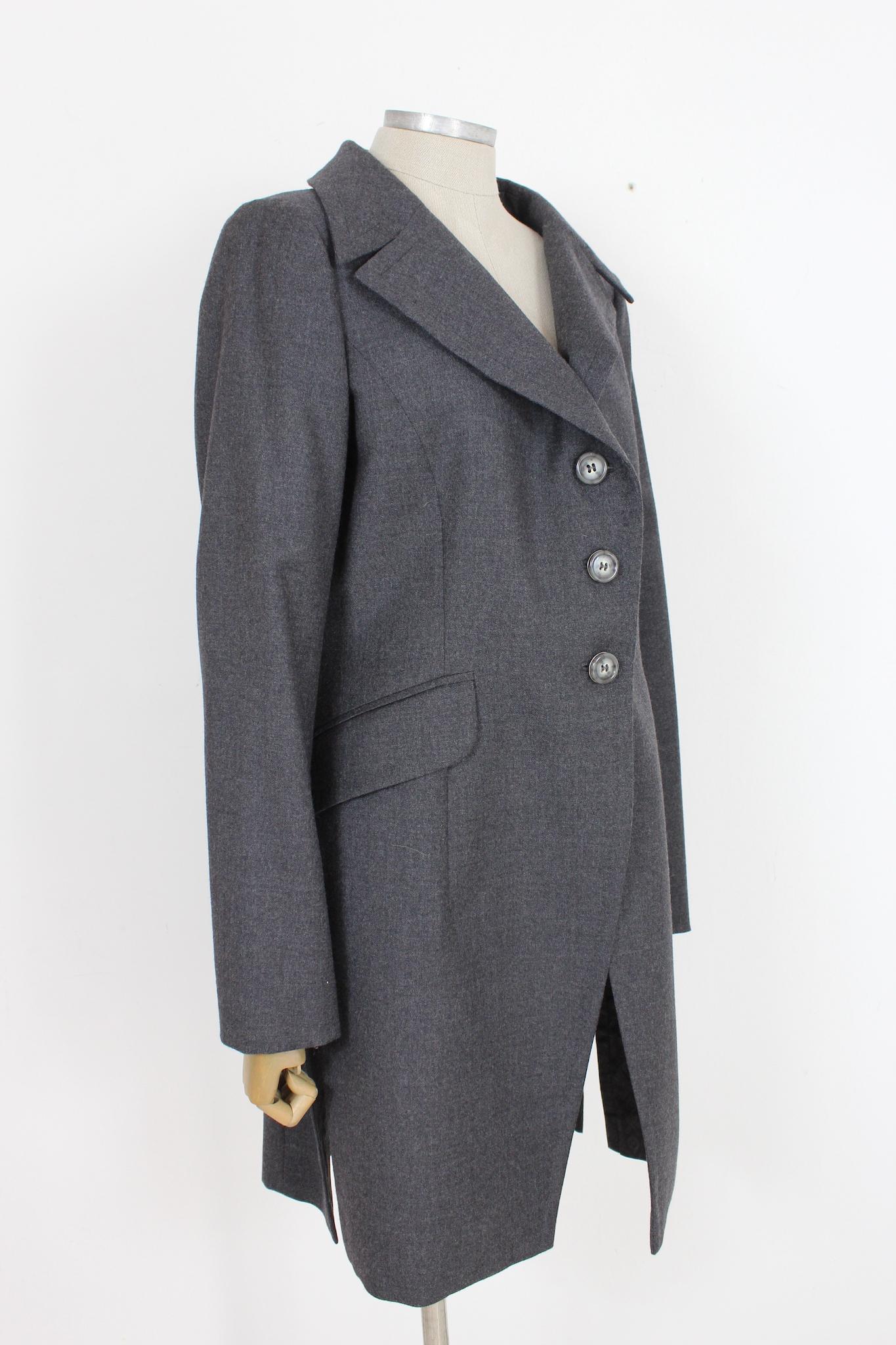 Women's Gianfranco Ferrè Gray Wool Coat For Sale