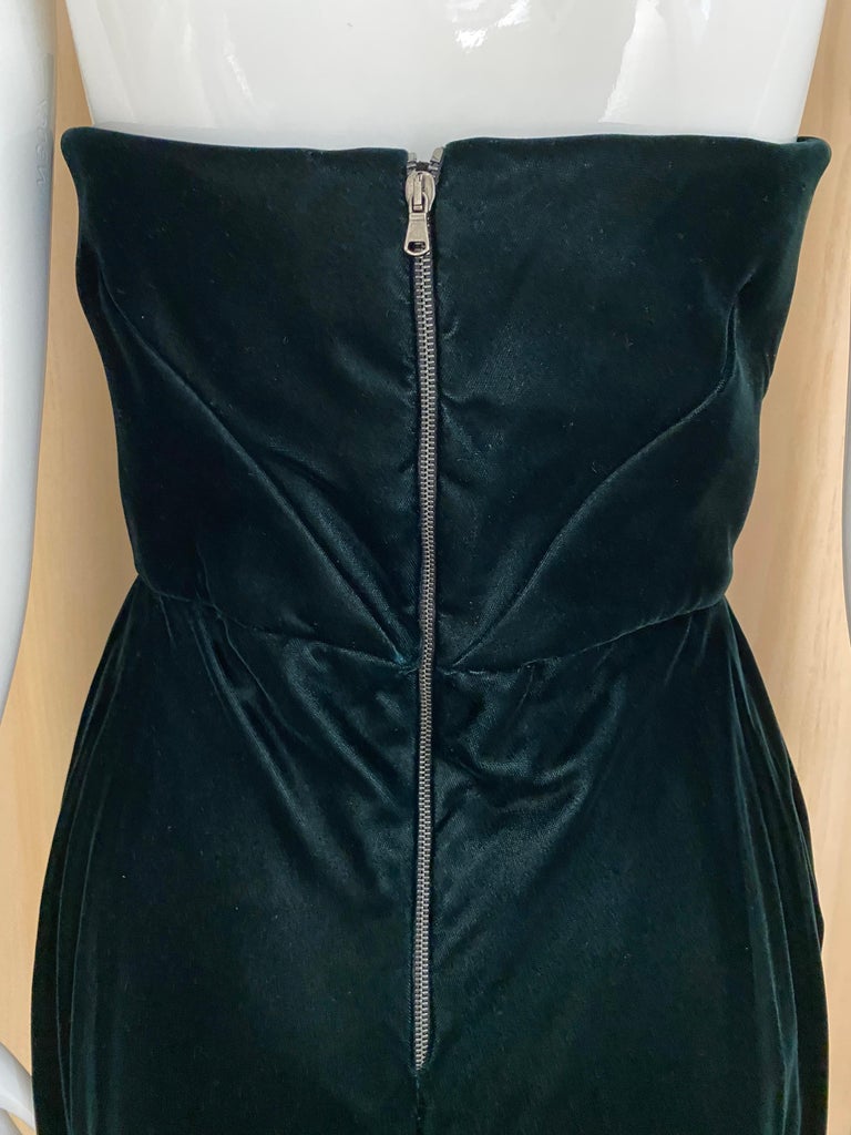Gianfranco Ferr Green Velvet Strapless Cocktail Dress For Sale at 1stDibs | green velvet strapless dress, calvin klein green velvet dress, strapless green velvet dress Gianfranco Ferr Green Velvet Strapless Cocktail Dress For Sale at 1stDibs | green velvet strapless dress, calvin klein green velvet dress, strapless green velvet dress