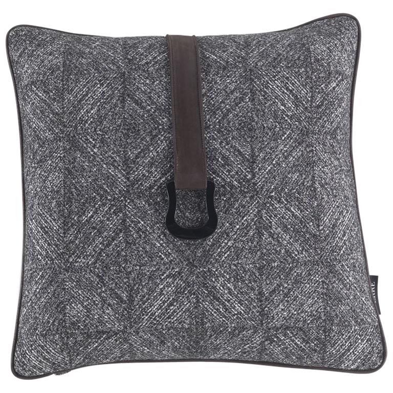 Gianfranco Ferré Harlem Pillow in Grey Fabric For Sale