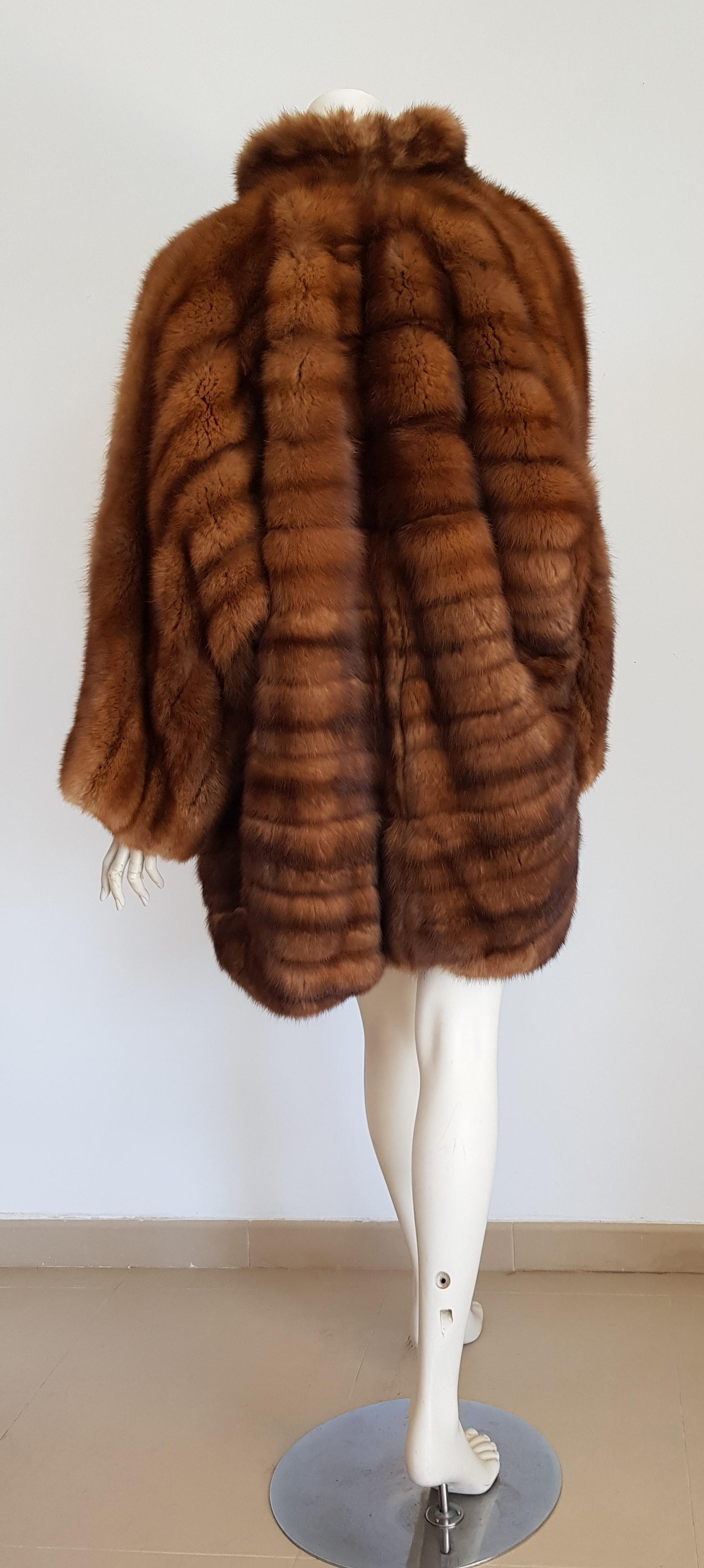 Gianfranco FERRÉ Haute Couture Wild Russian Barguzinsky Sable Fur Coat For Sale 6
