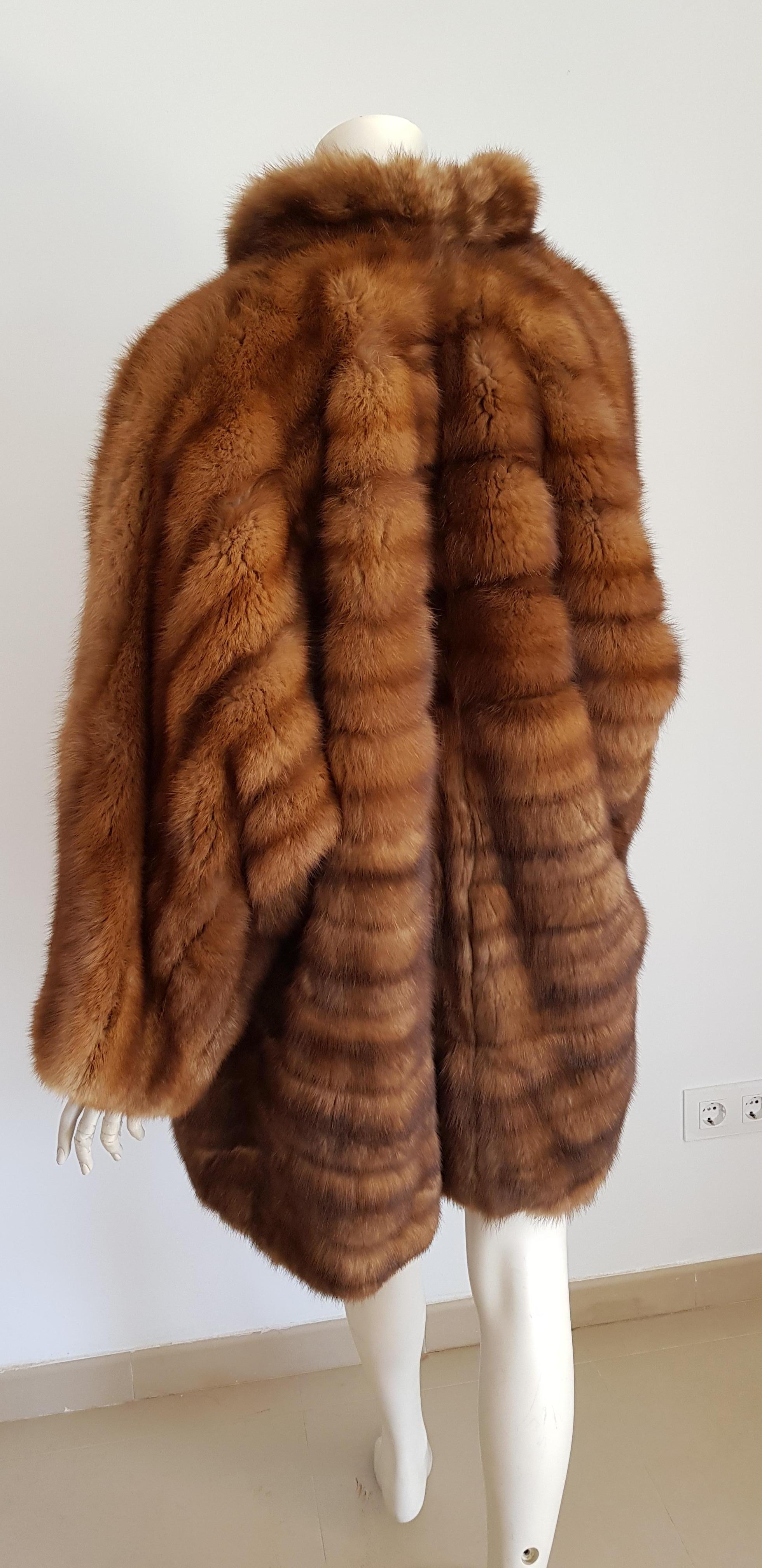 Gianfranco FERRÉ Haute Couture Wild Russian Barguzinsky Sable Fur Coat For Sale 7