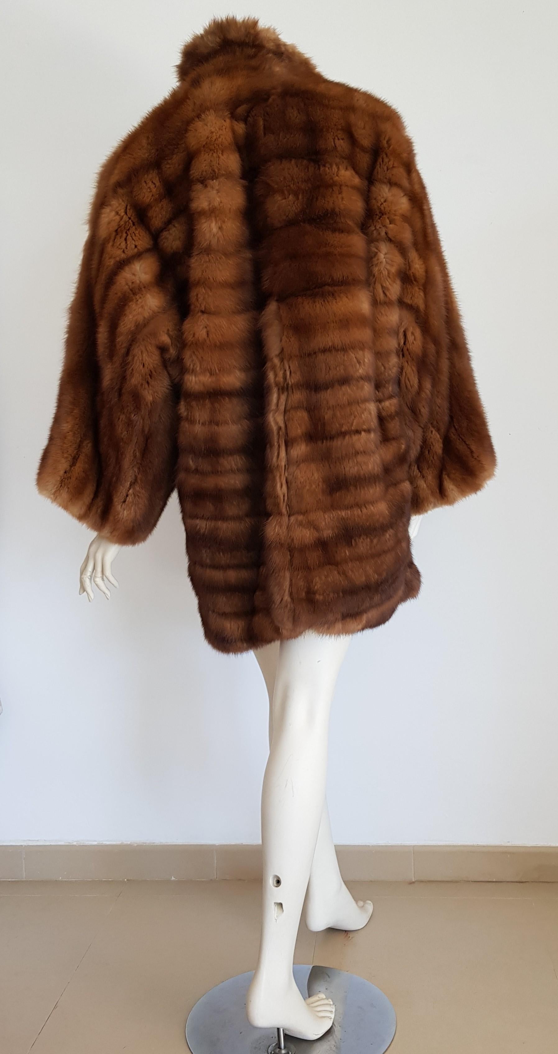 Gianfranco FERRÉ Haute Couture Wild Russian Barguzinsky Sable Fur Coat For Sale 12