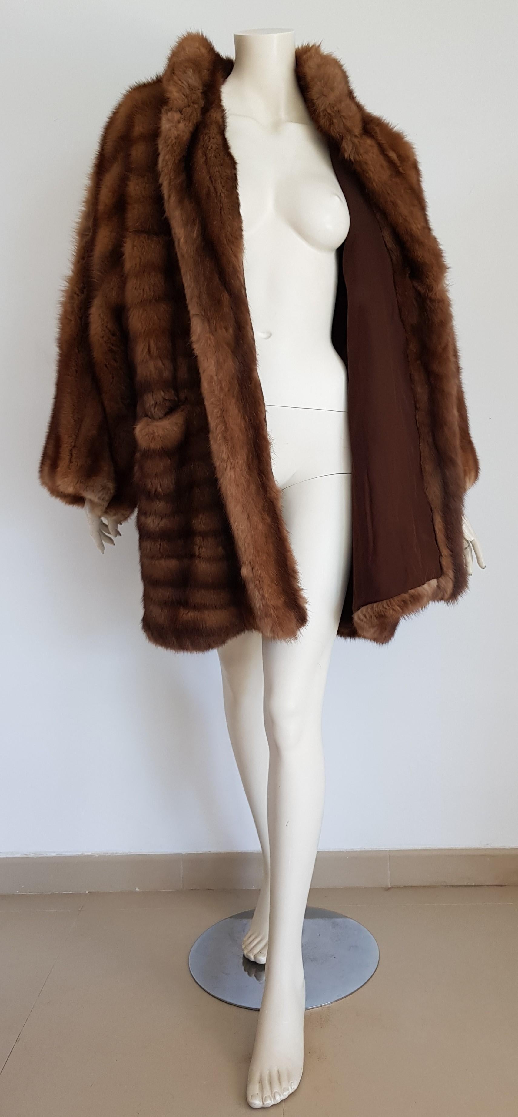 Gianfranco FERRÉ Haute Couture Wild Russian Barguzinsky Sable Fur Coat For Sale 3