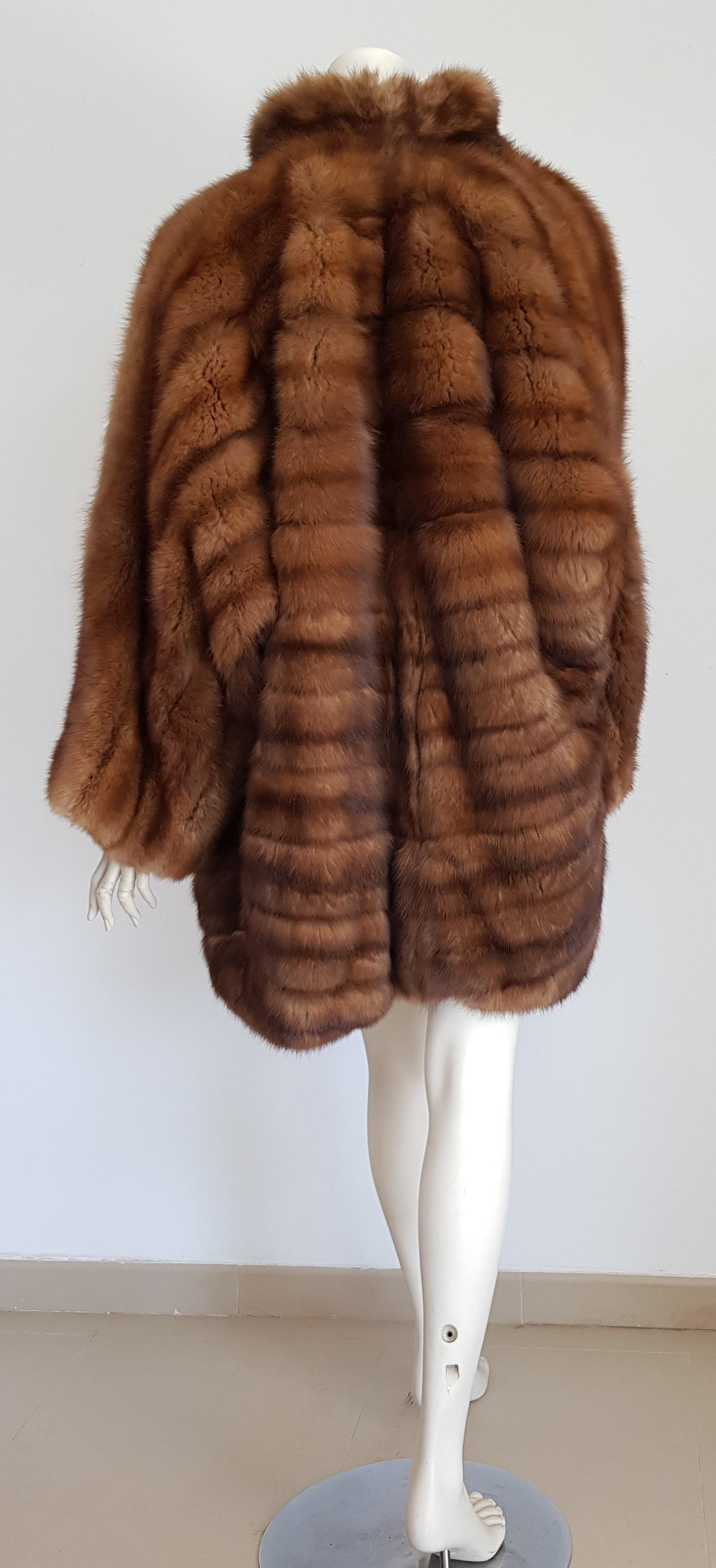 Gianfranco FERRÉ Haute Couture Wild Russian Barguzinsky Sable Fur Coat For Sale 4