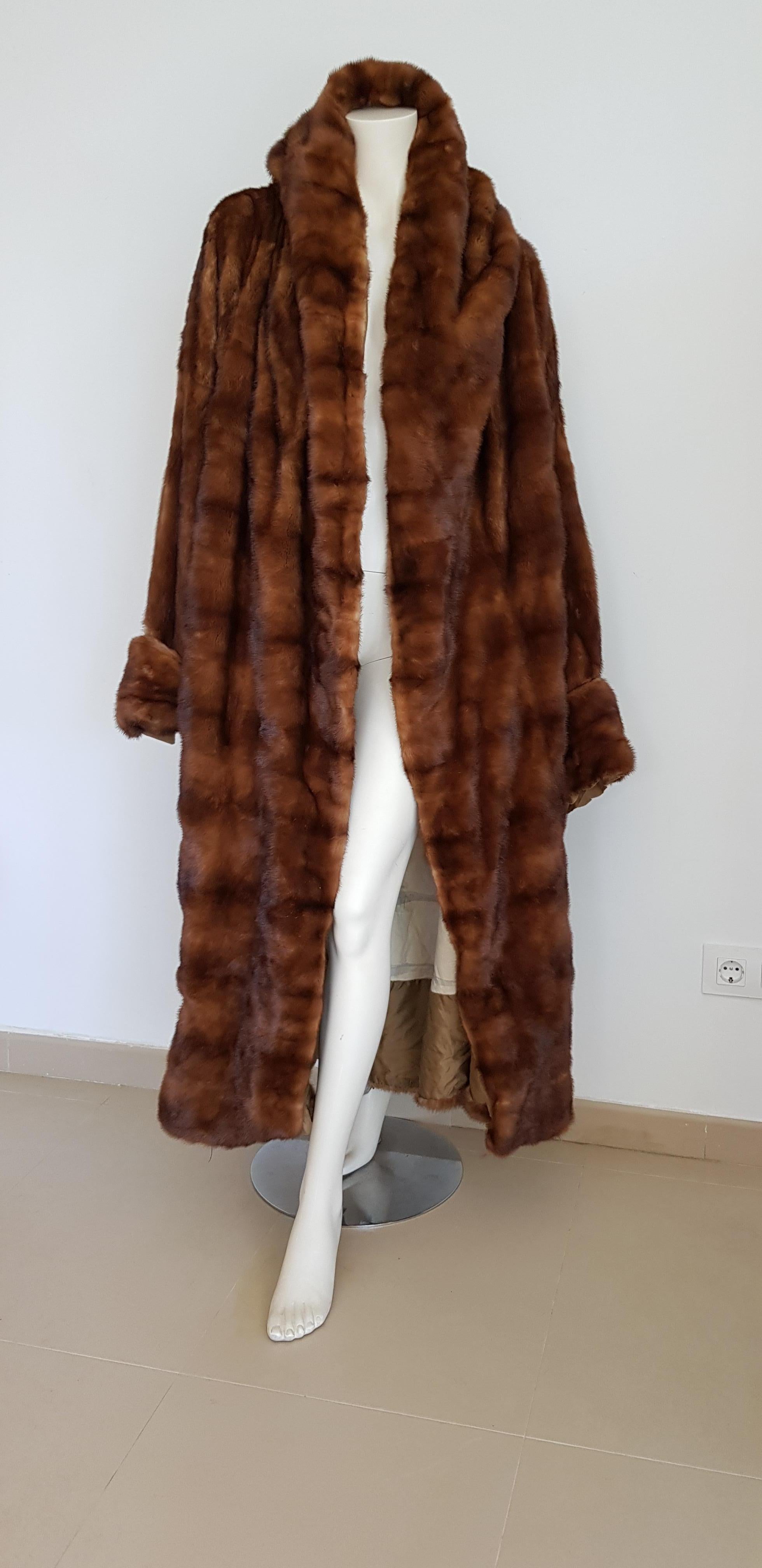 Gianfranco FERRE Haute Couture Wild Russian Whole Skins Mink Long Fur Coat For Sale 5