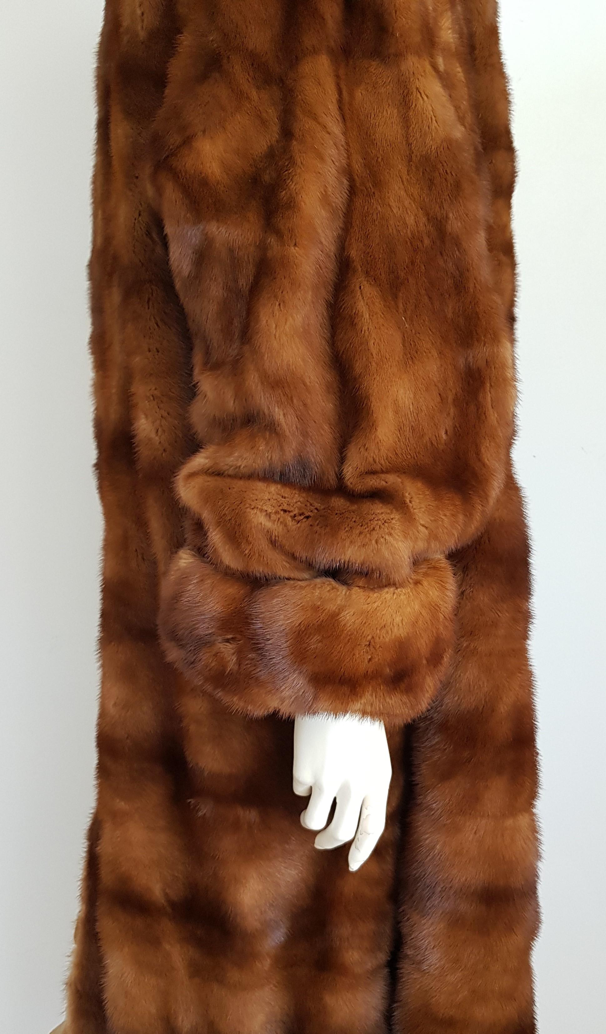 Gianfranco FERRE Haute Couture Wild Russian Whole Skins Mink Long Fur Coat For Sale 6