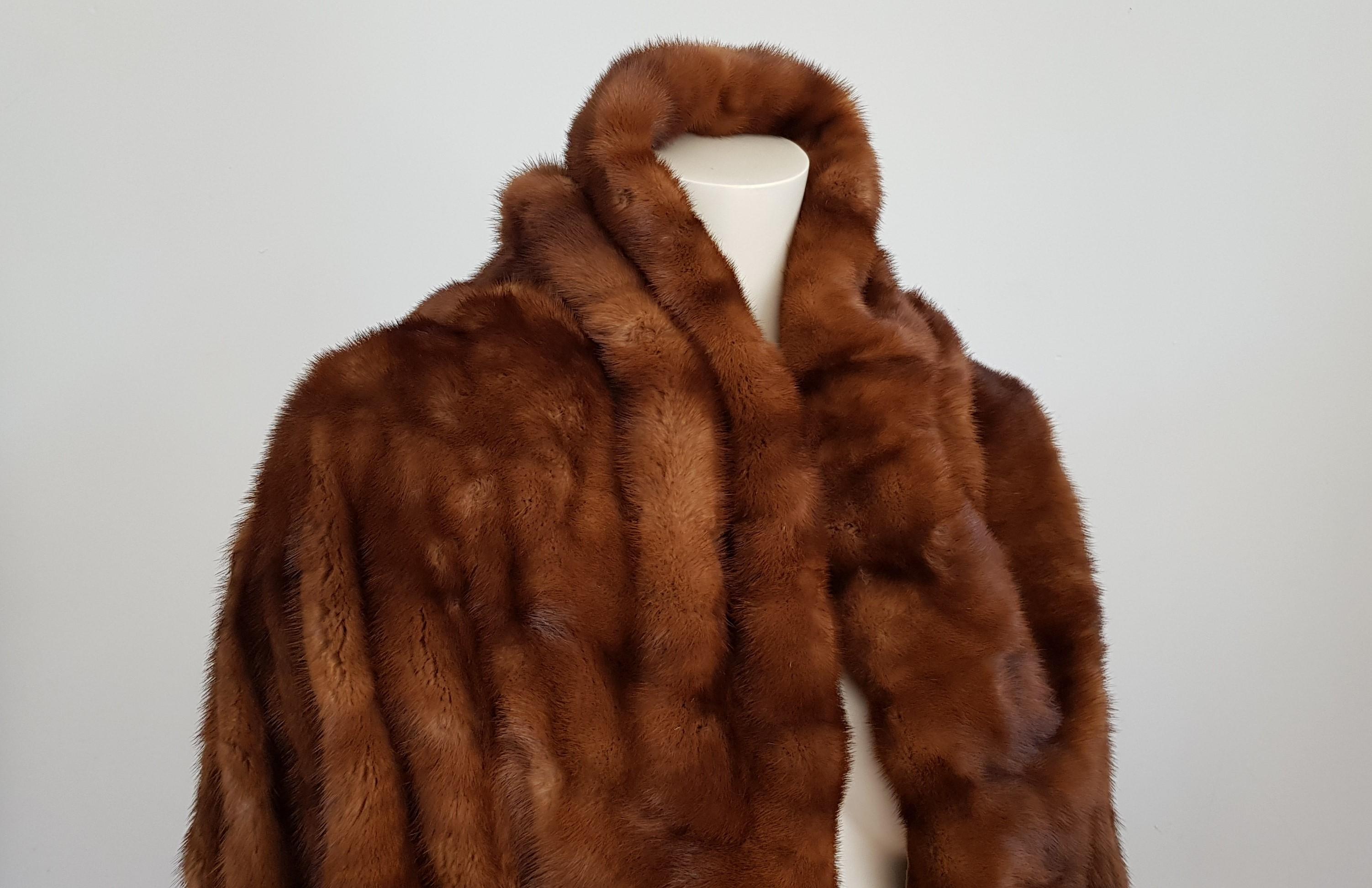 Gianfranco FERRE Haute Couture Wild Russian Whole Skins Mink Long Fur Coat In Excellent Condition For Sale In Somo (Santander), ES