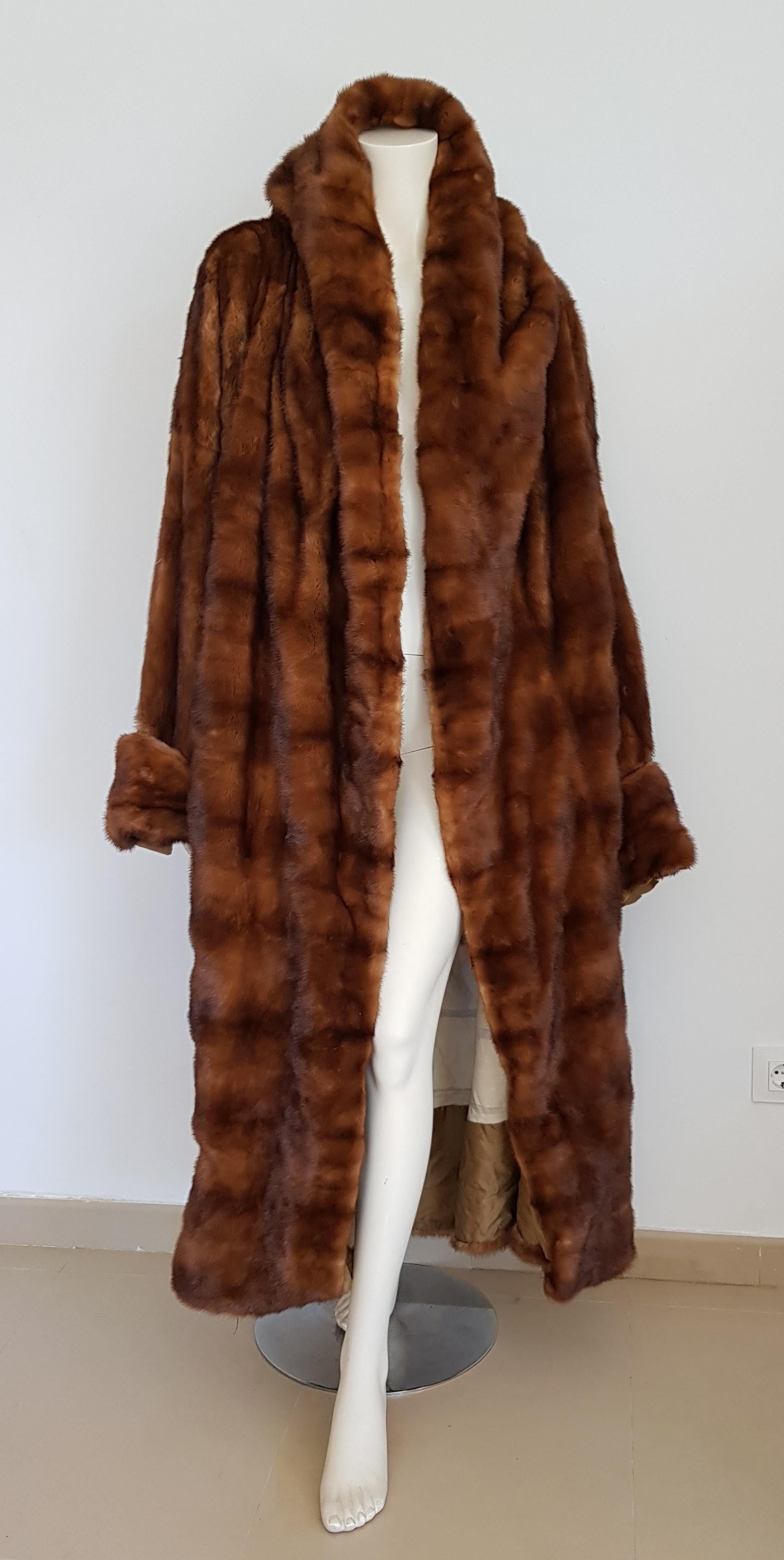 Gianfranco FERRE Haute Couture Wild Russian Whole Skins Mink Long Fur Coat For Sale 3