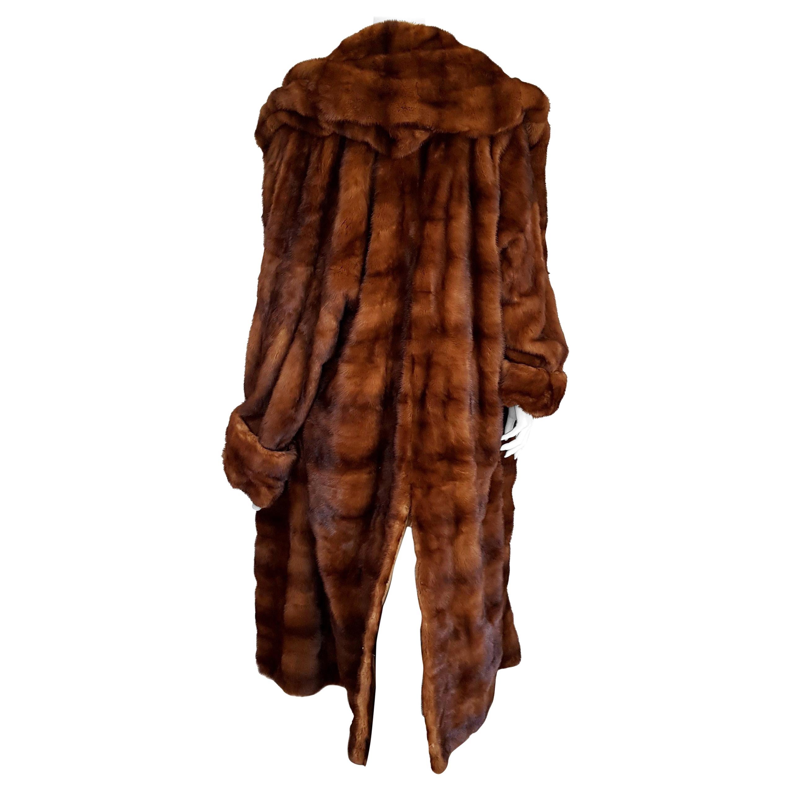 Gianfranco FERRE Haute Couture Wild Russian Whole Skins Mink Long Fur Coat For Sale