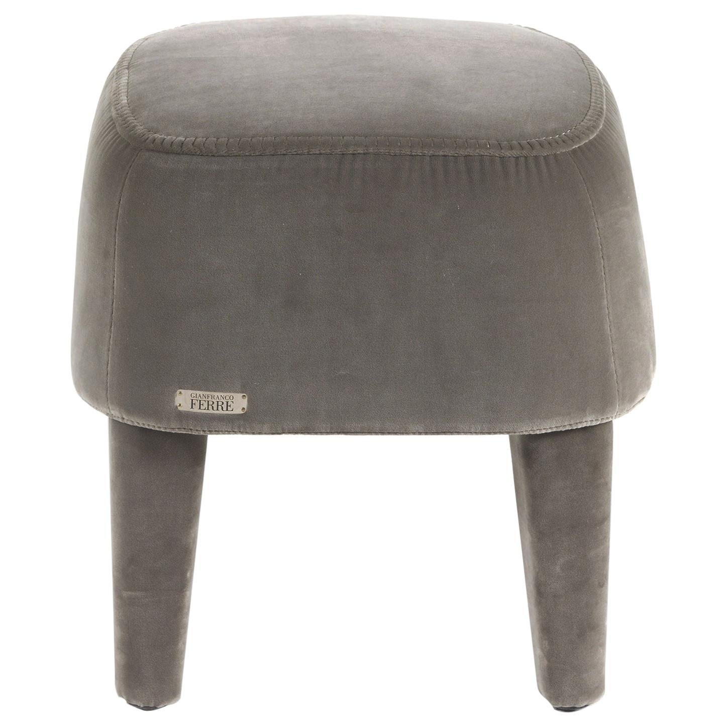 21st Century Mini Pouf in Velvet by Gianfranco Ferré Home For Sale