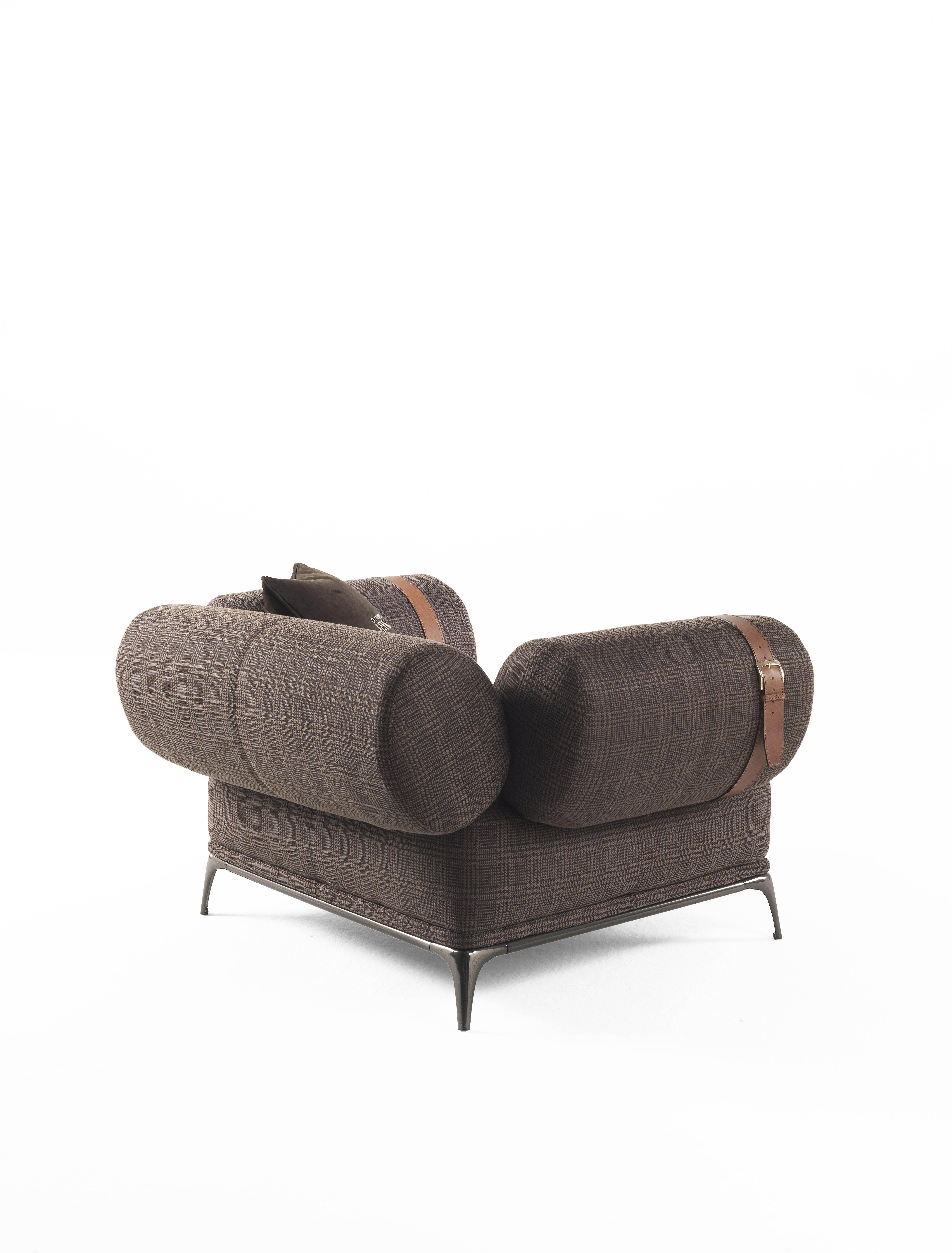 Italian 21st Century Phoenix Armchair in Prince of Wales Fabric by Gianfranco Ferré Home For Sale