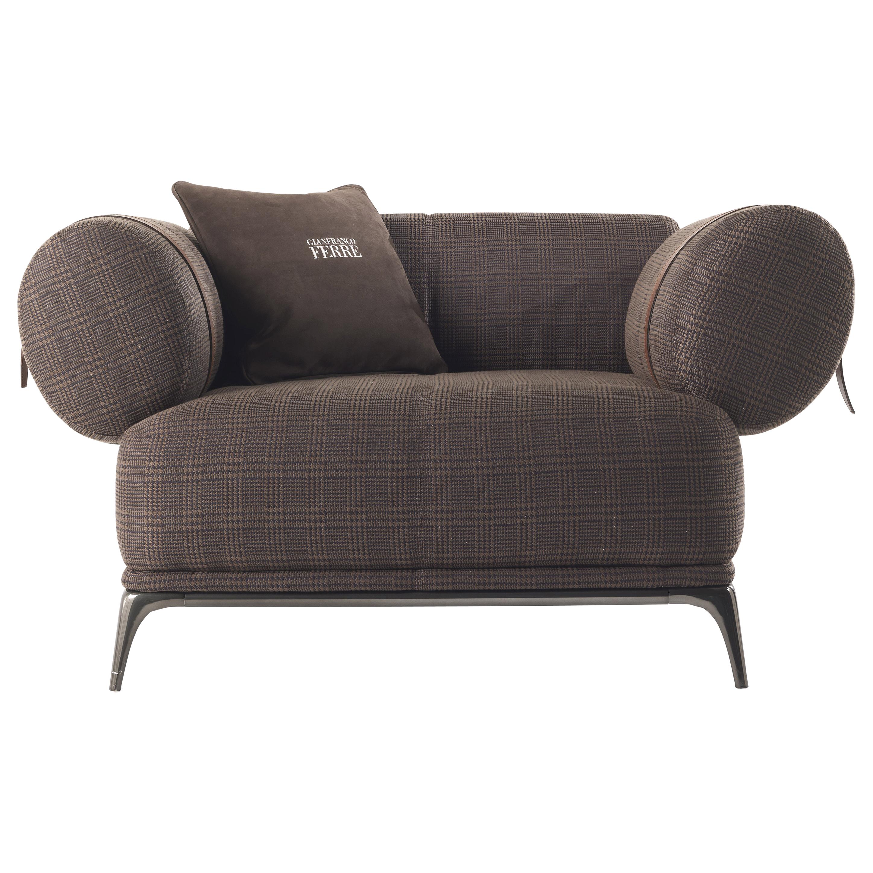 21st Century Phoenix Armchair in Prince of Wales Fabric by Gianfranco Ferré Home