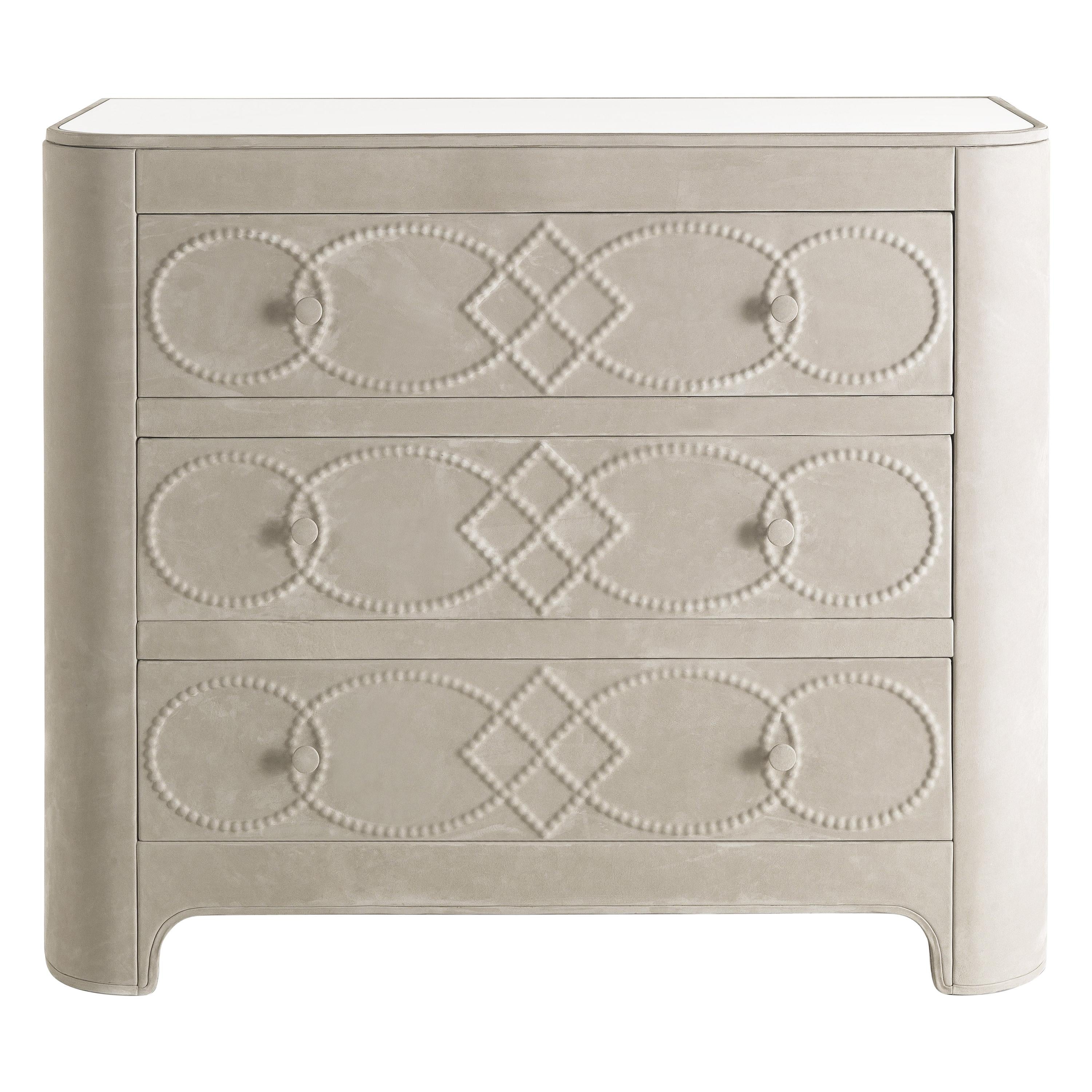 Gianfranco Ferré Home Infinity Chest of Drawers covered in Nabuk For Sale