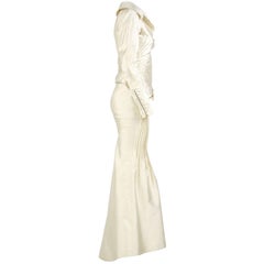 Gianfranco Ferré Ivory Silk Vintage Wedding Suit, 2000s