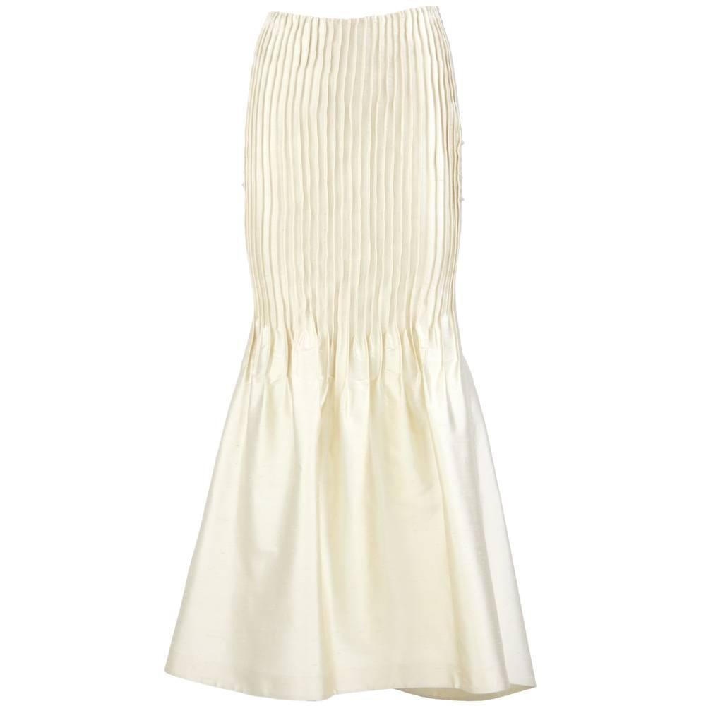 De las mujeres Gianfranco Ferré Traje de Novia Vintage Seda Marfil, Años 2000 en venta