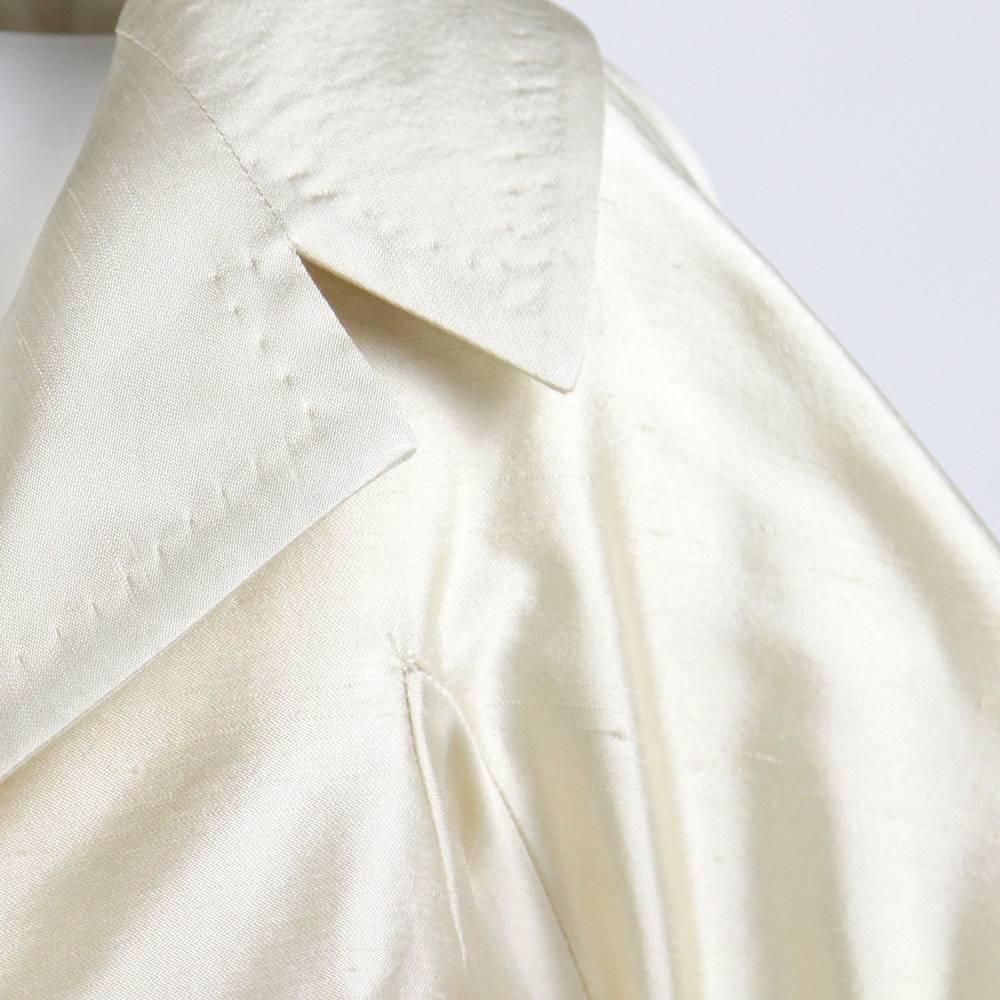 Women's Gianfranco Ferré Ivory Silk Vintage Wedding Suit, 2000s For Sale