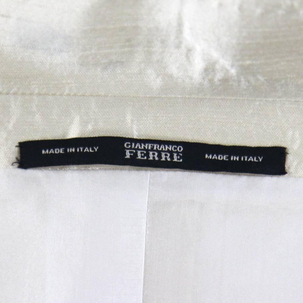 Gianfranco Ferré Ivory Silk Vintage Wedding Suit, 2000s For Sale 1