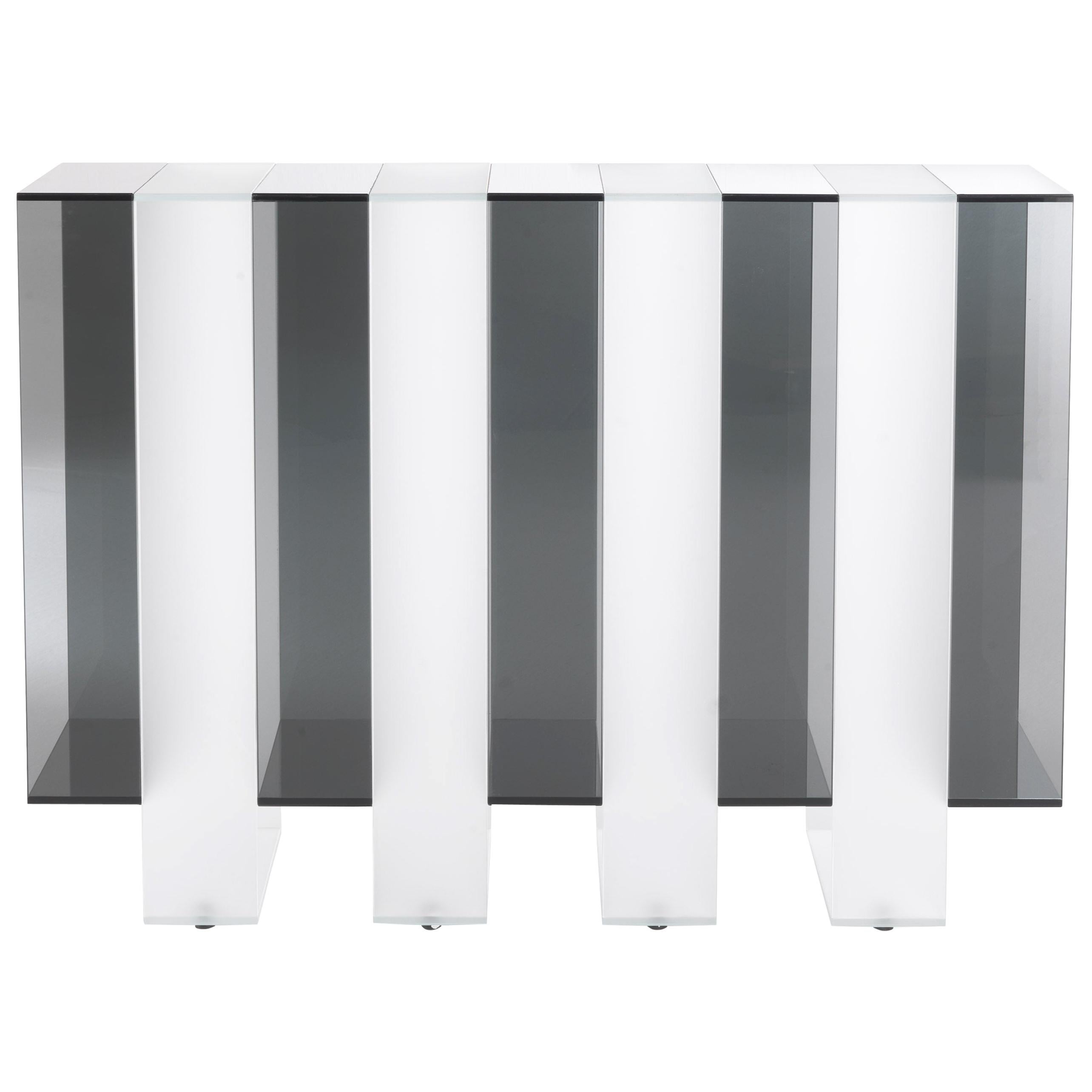 21st Century Jenga Console in Smoky Glass by Gianfranco Ferré Home For Sale
