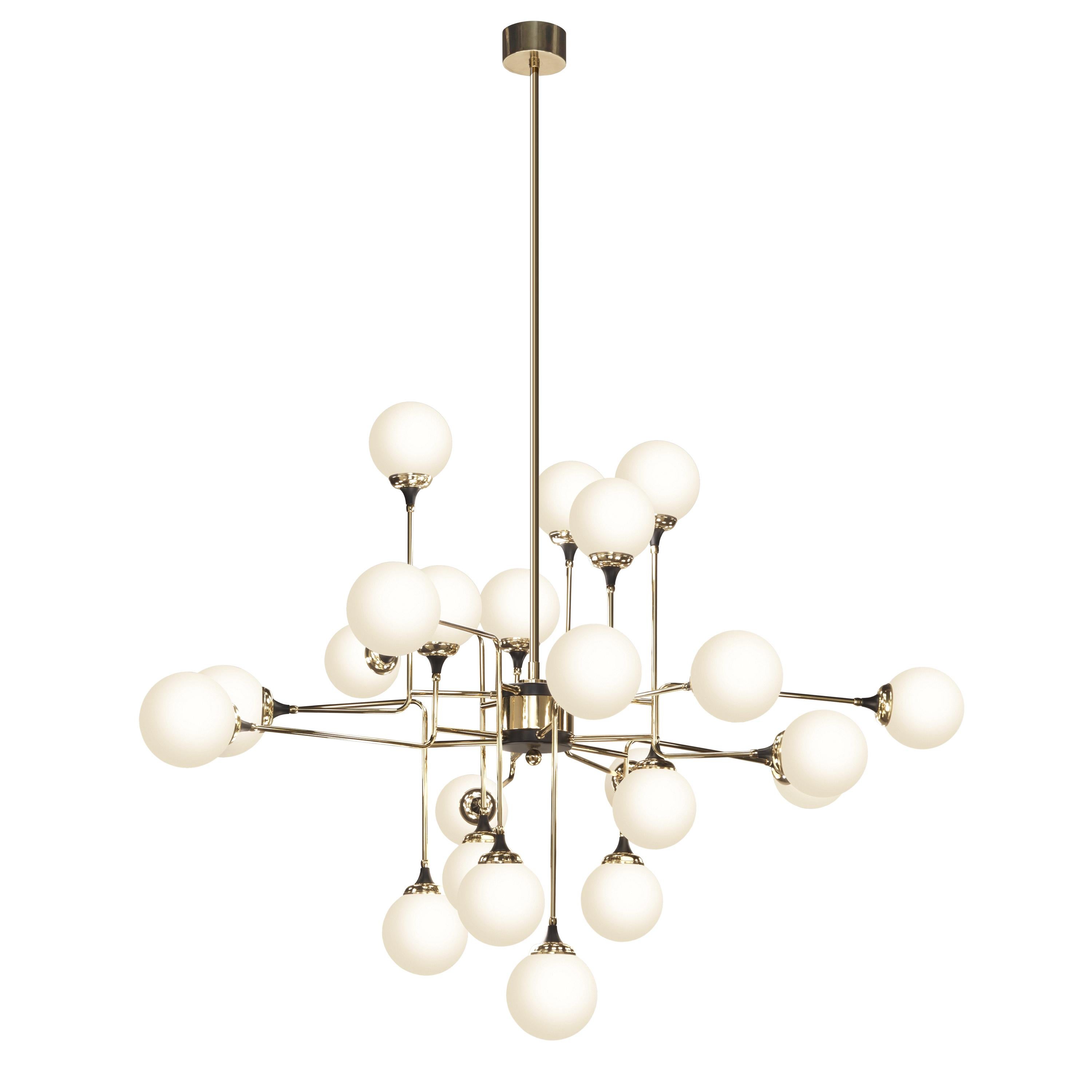 21st Century Kalliope Chandelier in Brass by Gianfranco Ferré Home