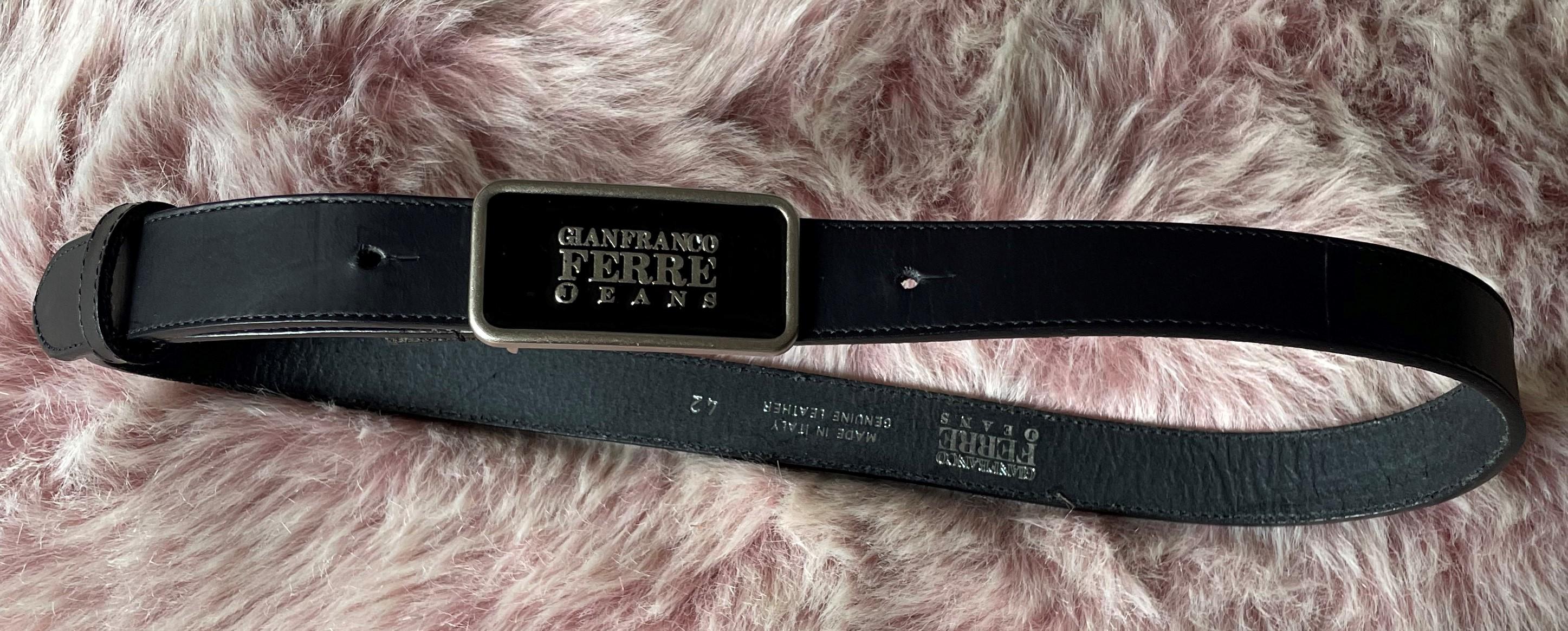 Gray GIANFRANCO FERRE Leather Belt  For Sale
