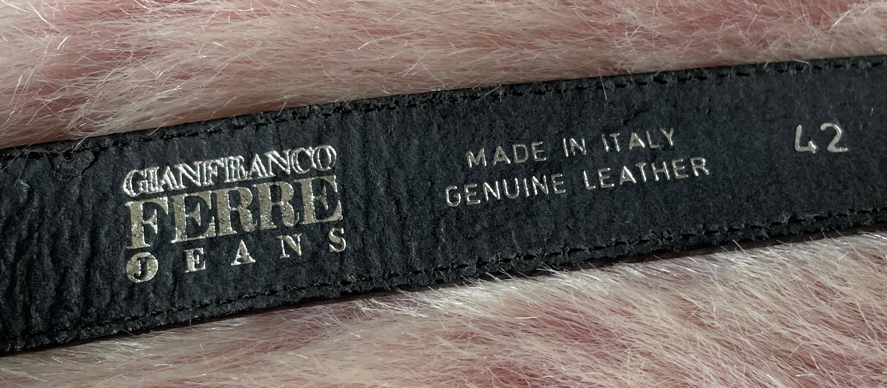 GIANFRANCO FERRE Leather Belt  In Fair Condition For Sale In 'S-HERTOGENBOSCH, NL