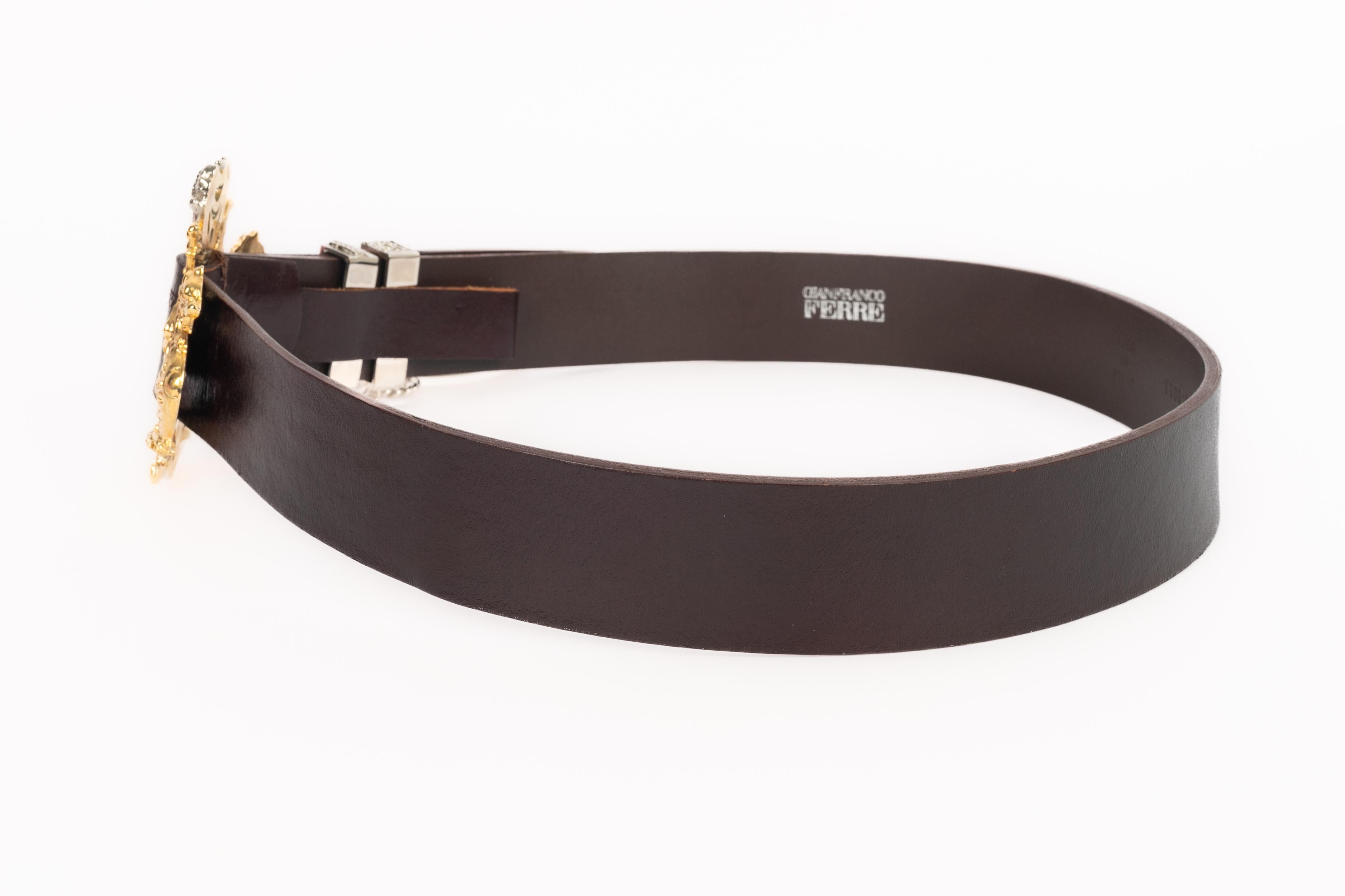 Gianfranco Ferré leather belt For Sale 1