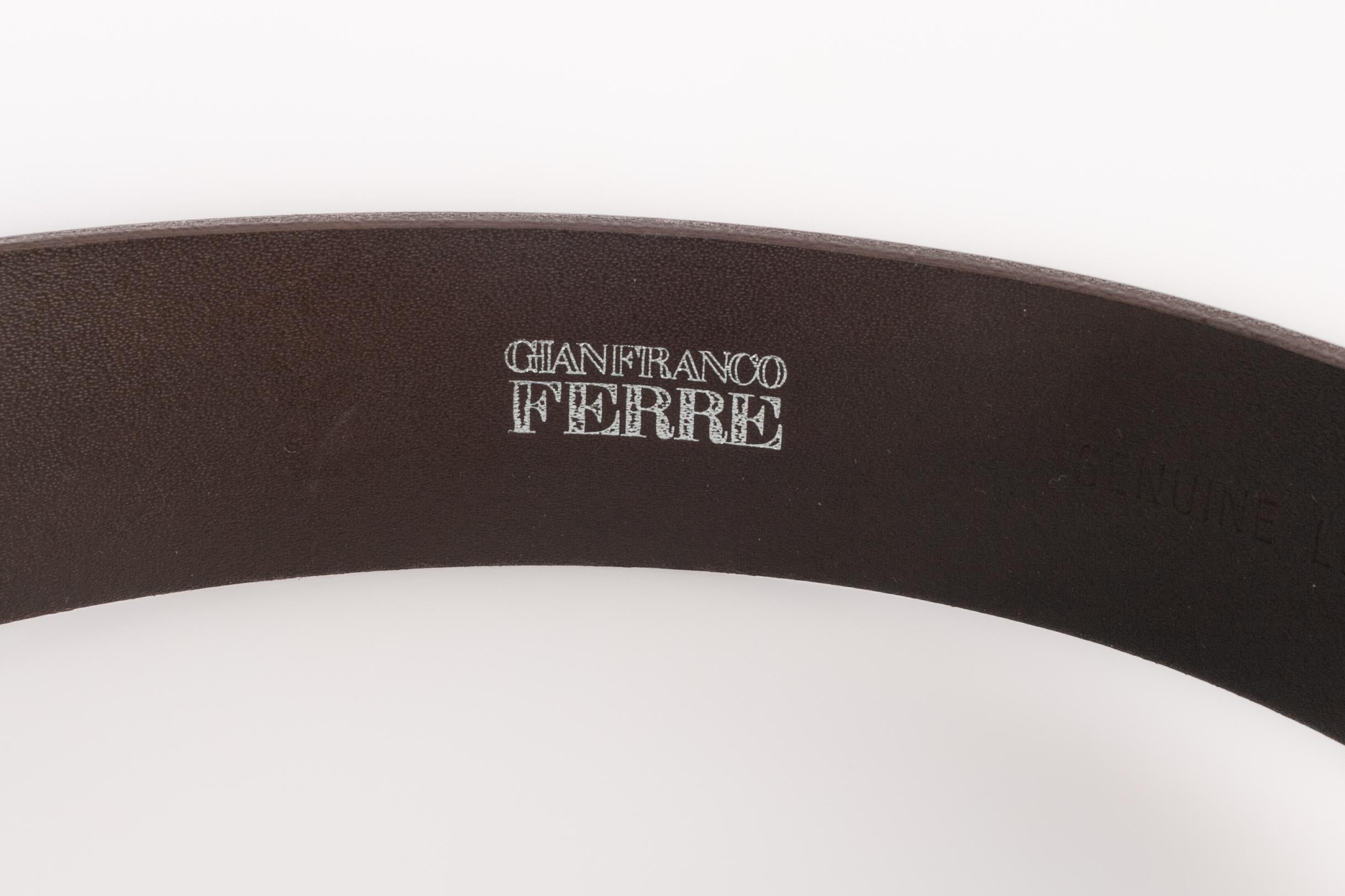 Gianfranco Ferré leather belt For Sale 2
