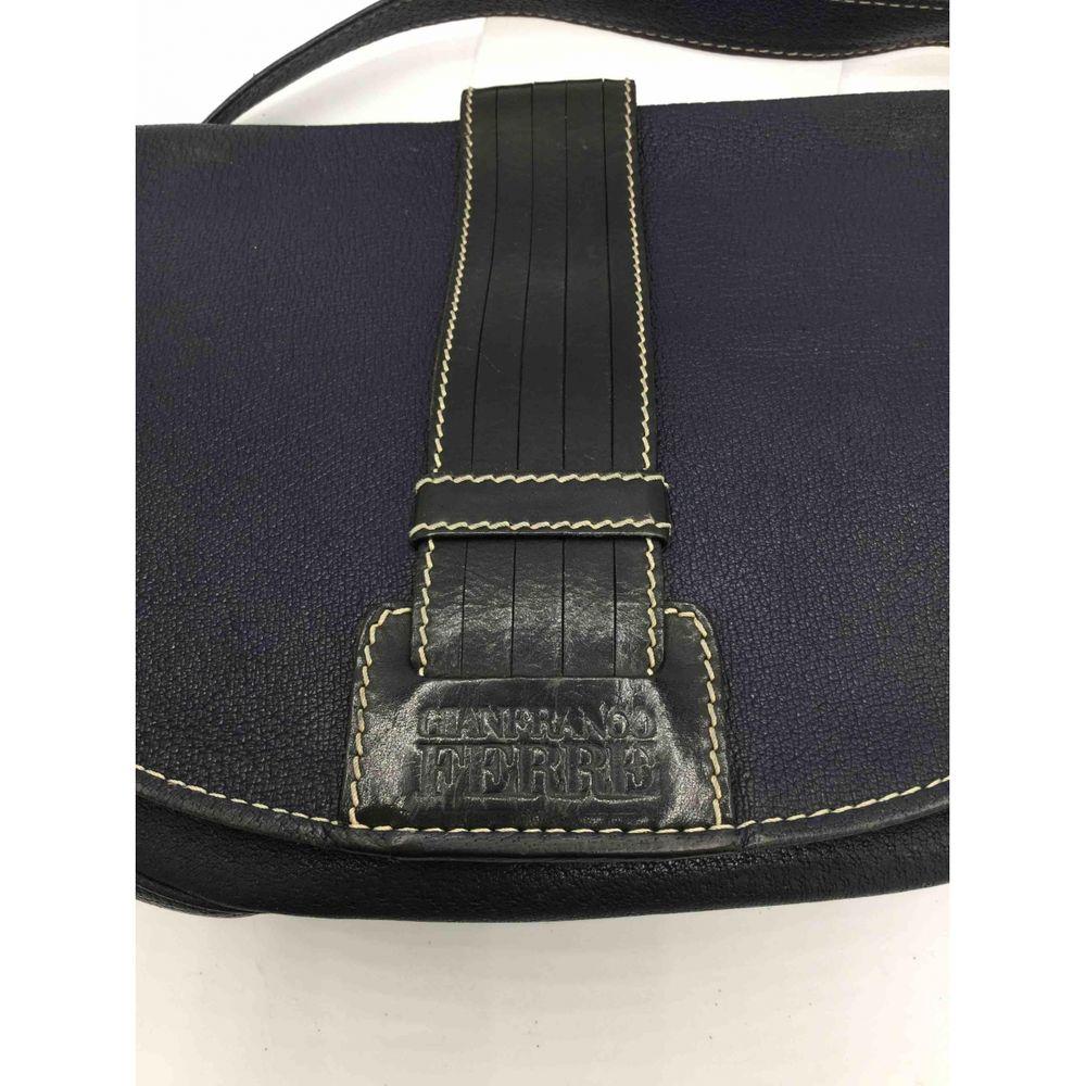 Gianfranco Ferré Leather Crossbody Bag in Blue In Good Condition In Carnate, IT