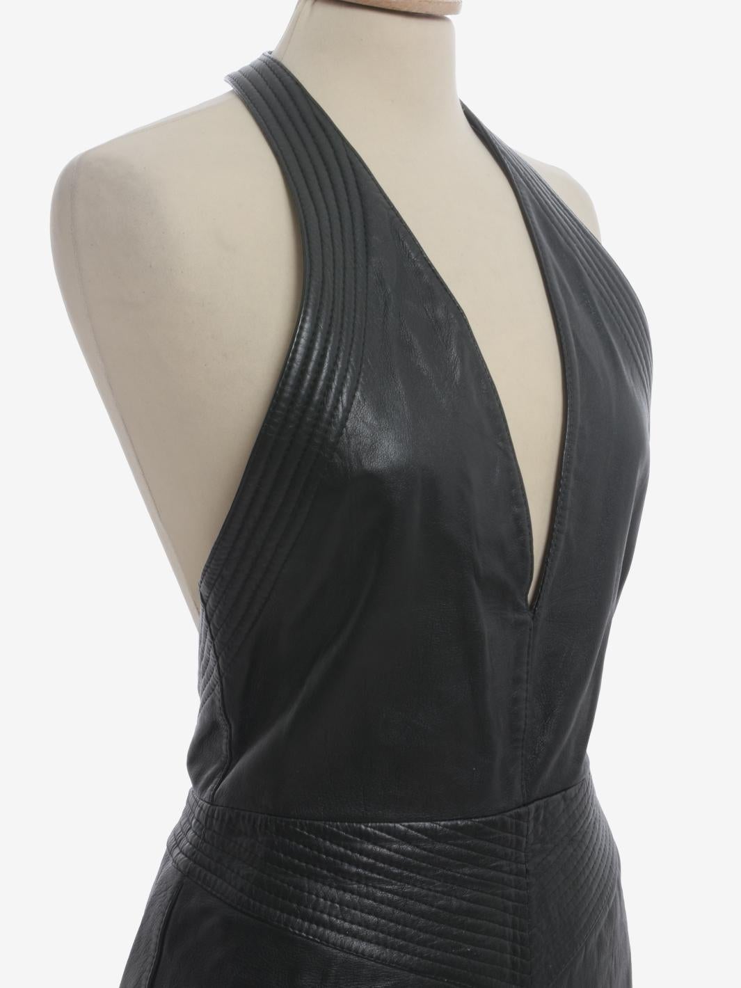 Gianfranco Ferré Leather Midi Dress - 80s For Sale 1