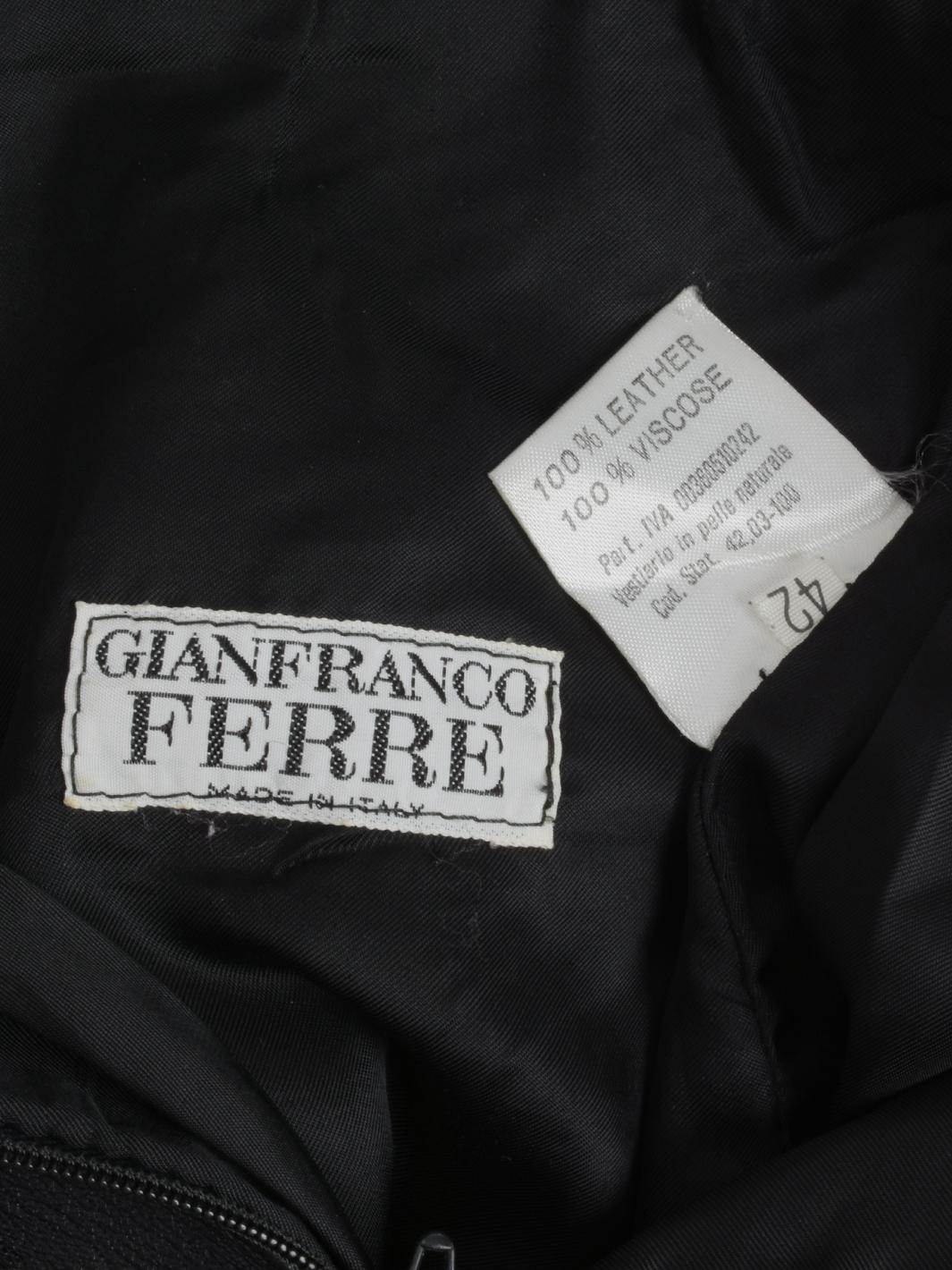 Gianfranco Ferré Leather Midi Dress - 80s For Sale 4