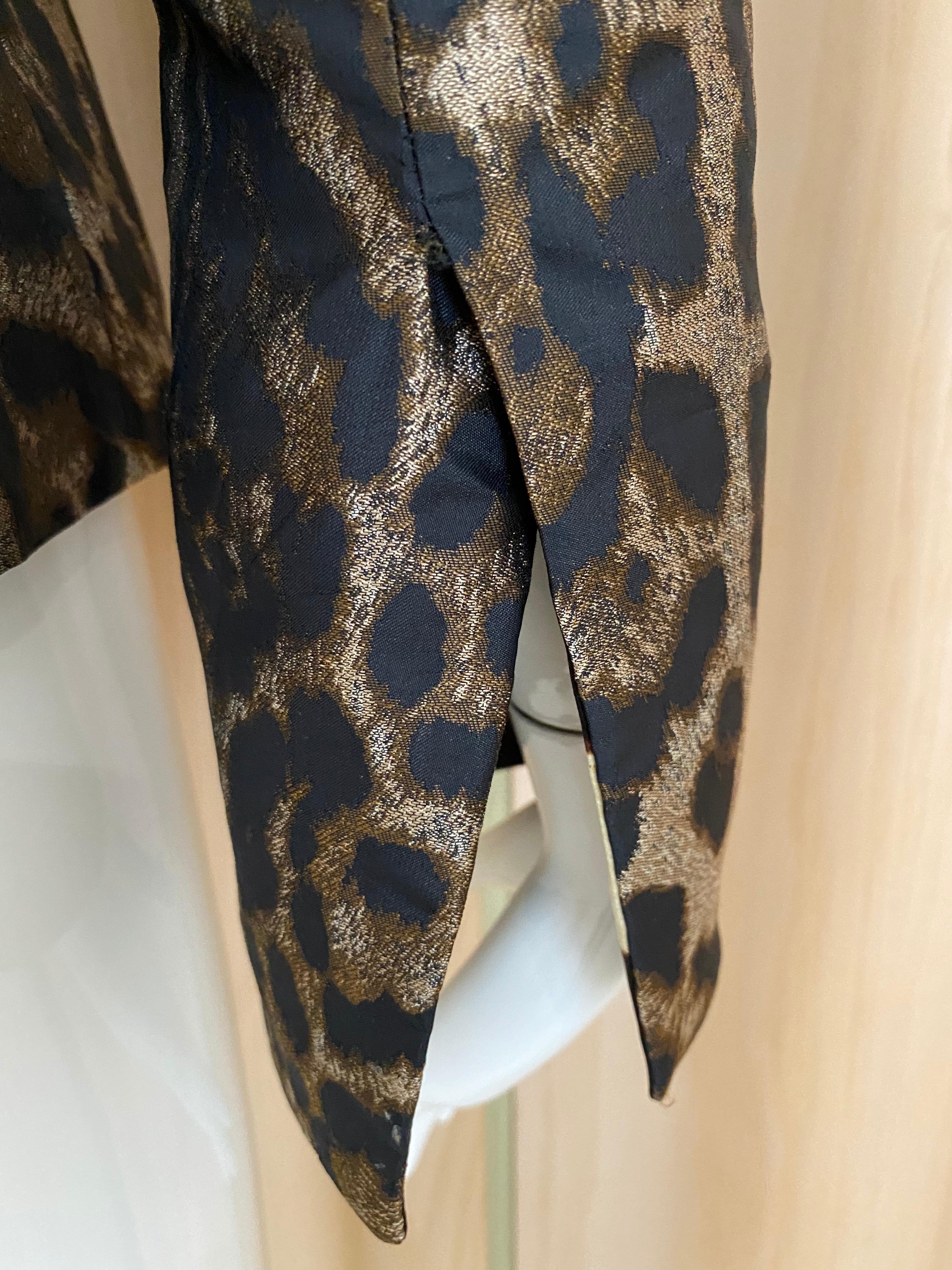 Seidenblazer mit Leopardenmuster von Gianfranco Ferre Damen im Angebot
