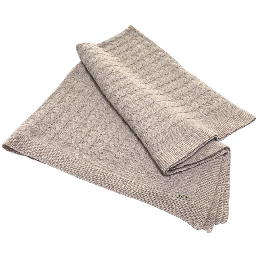 Gianfranco Ferré Lester Throw in Beige Cashmere For Sale