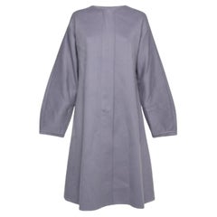 Gianfranco Ferre Light Purple Wool Pleat Detail Coat XL