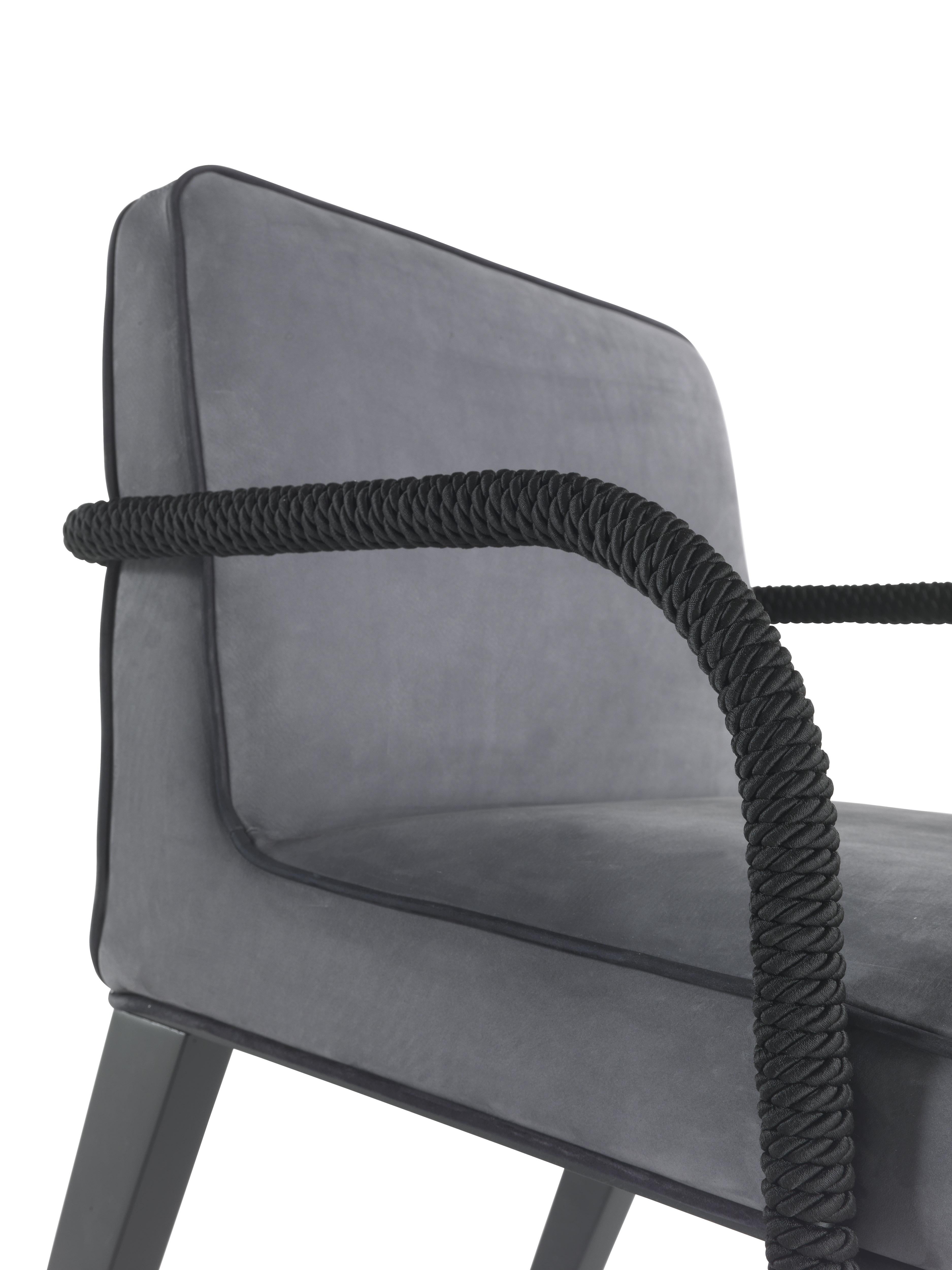 Italian 21st Century Loop Chair in Leather by Gianfranco Ferré Home For Sale