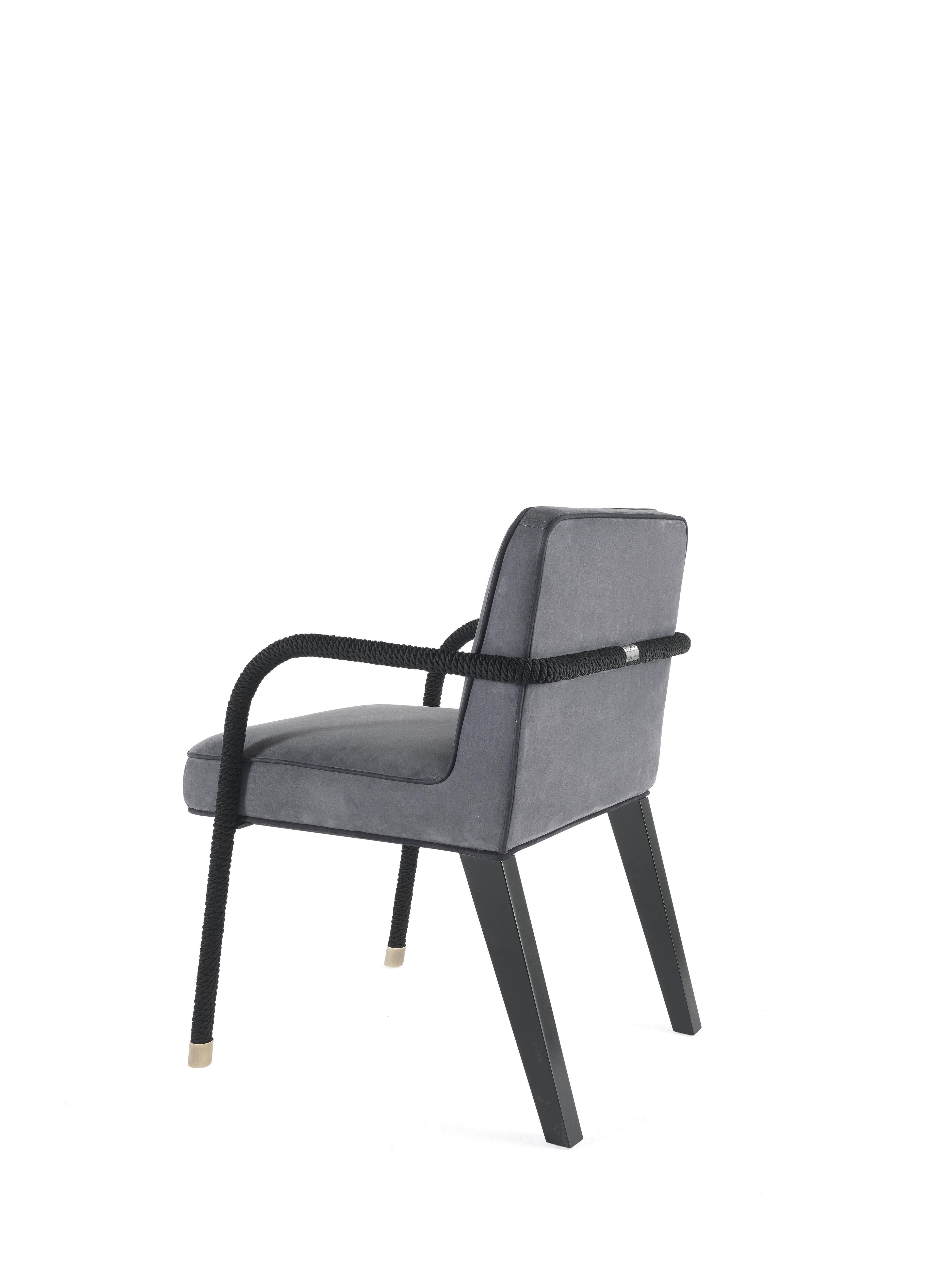 21st Century Loop Chair in Leather by Gianfranco Ferré Home In New Condition For Sale In Cantù, Lombardia