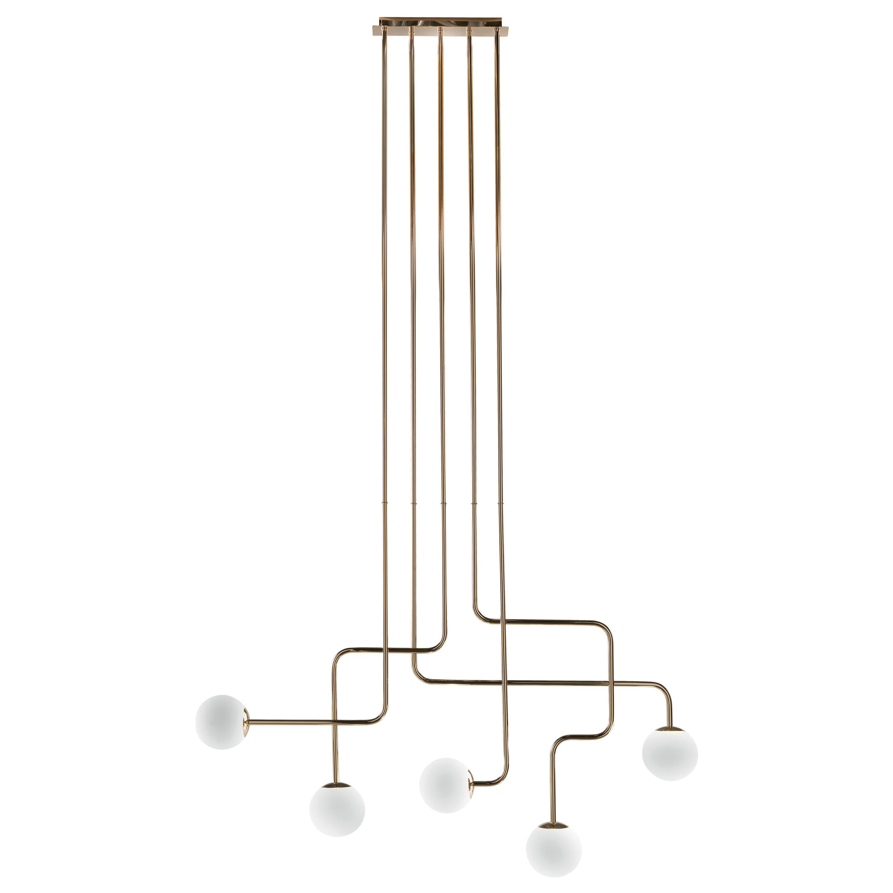 21st Century Malasana 5-Light Chandelier in Metal by Gianfranco Ferré Home For Sale