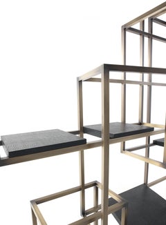 21st Century Matrix Bookcase in Brushed Bronze finish by Gianfranco Ferré Home