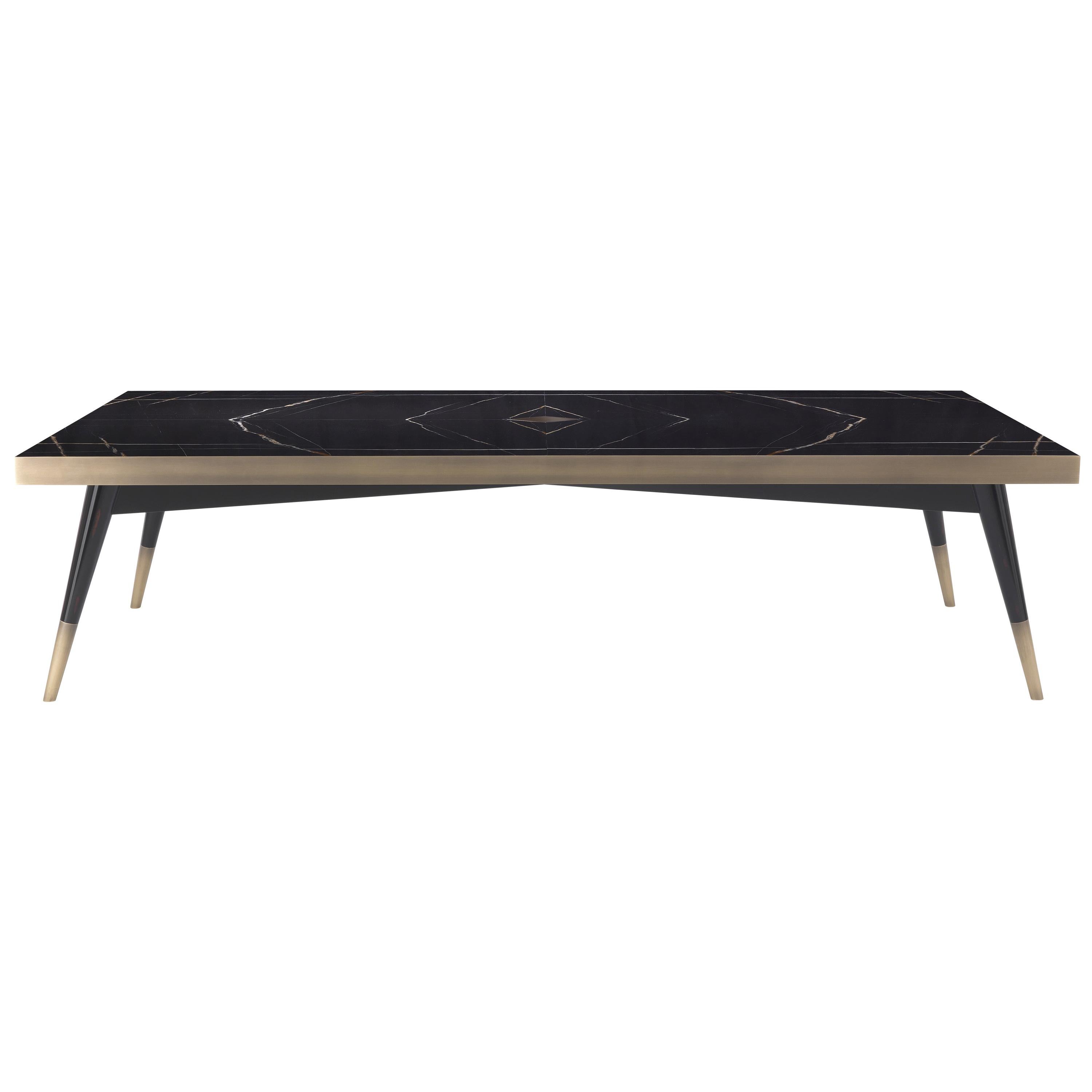21st Century Mayfair Dining Table in Wood and Marble by Gianfranco Ferré Home