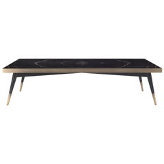Gianfranco Ferré Home Mayfair Dining Table in Wood and Top in Marble