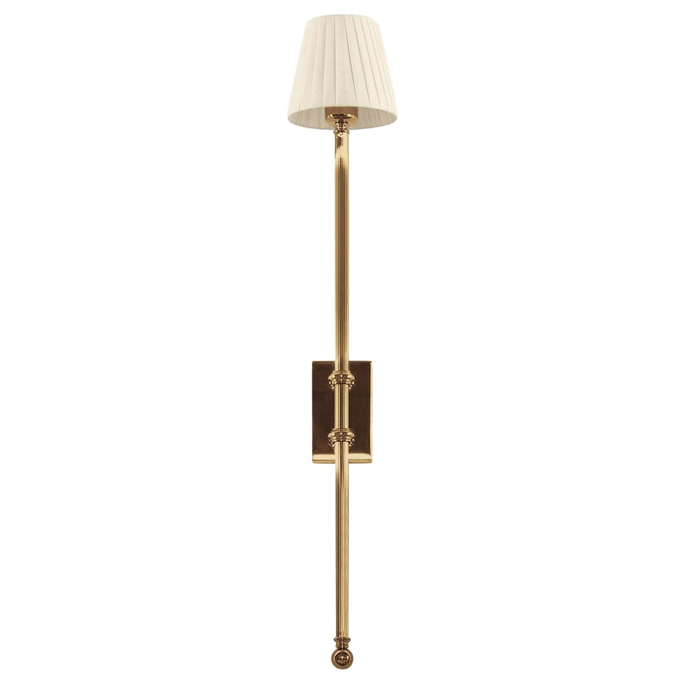 Pendulum Inspired Brass and Glass Gold Color Finish Wall Lamp at 1stDibs