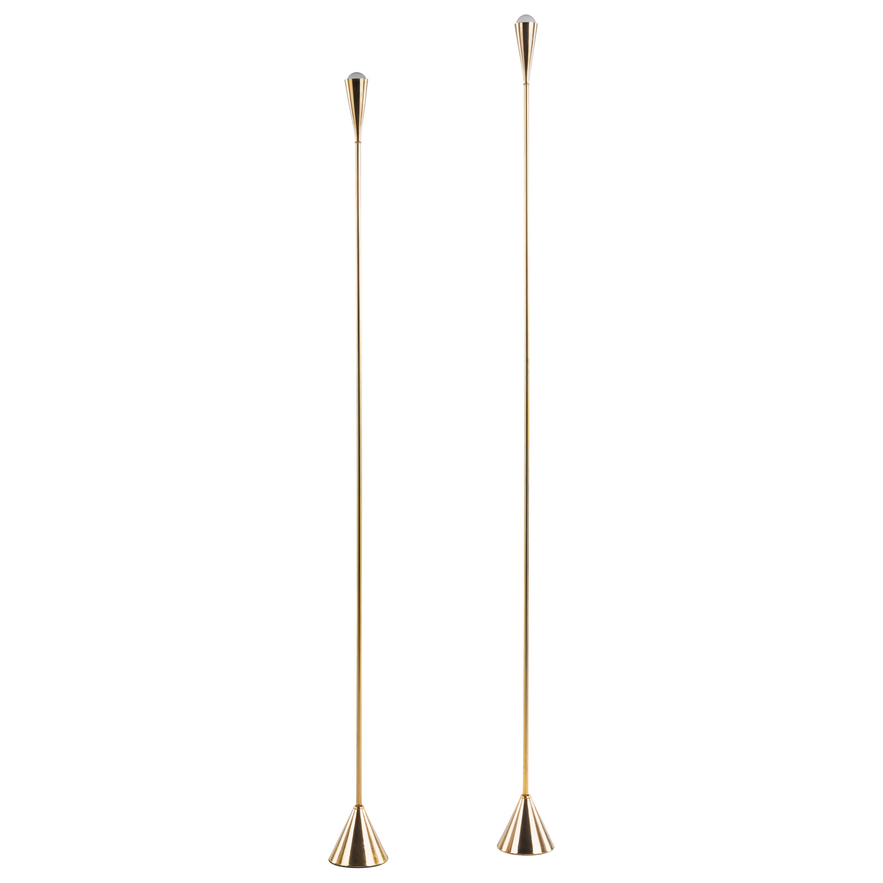 Gianfranco Ferré Home Medium Illicio Floor Lamp in Brass and Iron