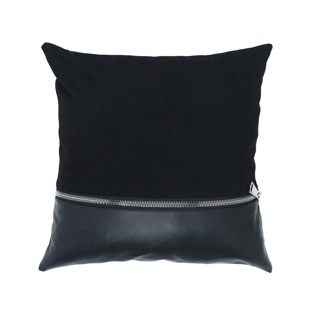 Gianfranco Ferré Missie Pillow in Black Suede For Sale