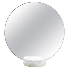 21st Century Moon Table Mirror with Base in Marble by Gianfranco Ferré Home