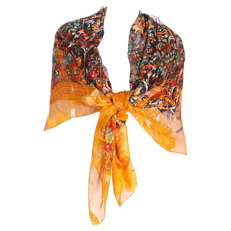 Gianfranco Ferré Baroque-Pattern Silk Scarf