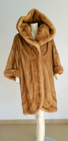 Gianfranco FERRE "New" Couture Champagne Wild Mink Silk Lined Fur Coat - Unworn