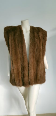 Gianfranco FERRÉ "New" Haute Couture wild Marten Brown Fur Vest Gilet - Unworn