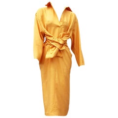 Gianfranco FERRÉ "New" Haute Couture Yellow Silk Shantung Dress - Unworn